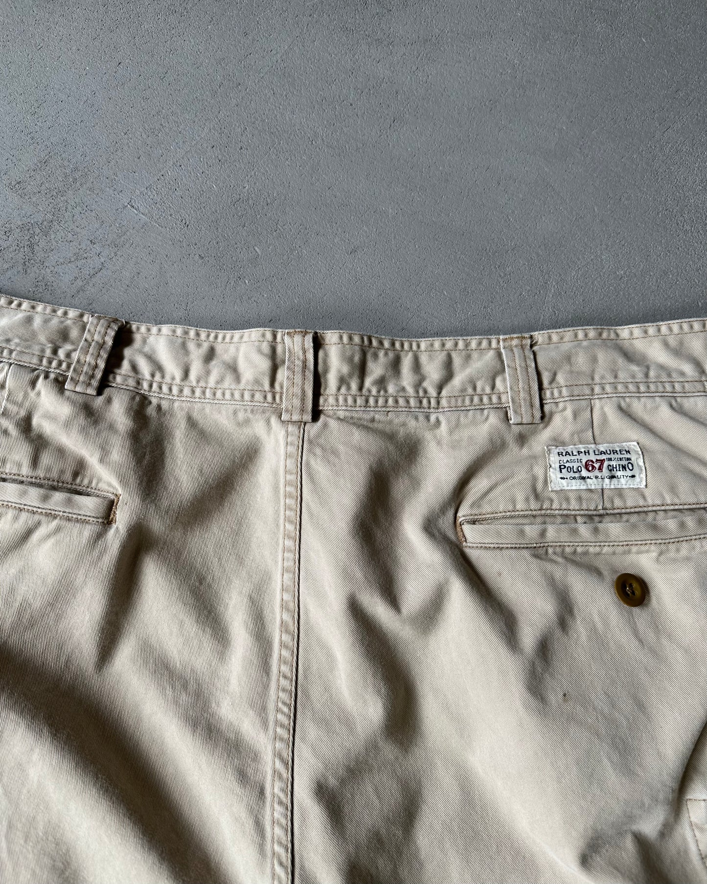 1990s - Beige Polo RL Cargo Shorts - 40