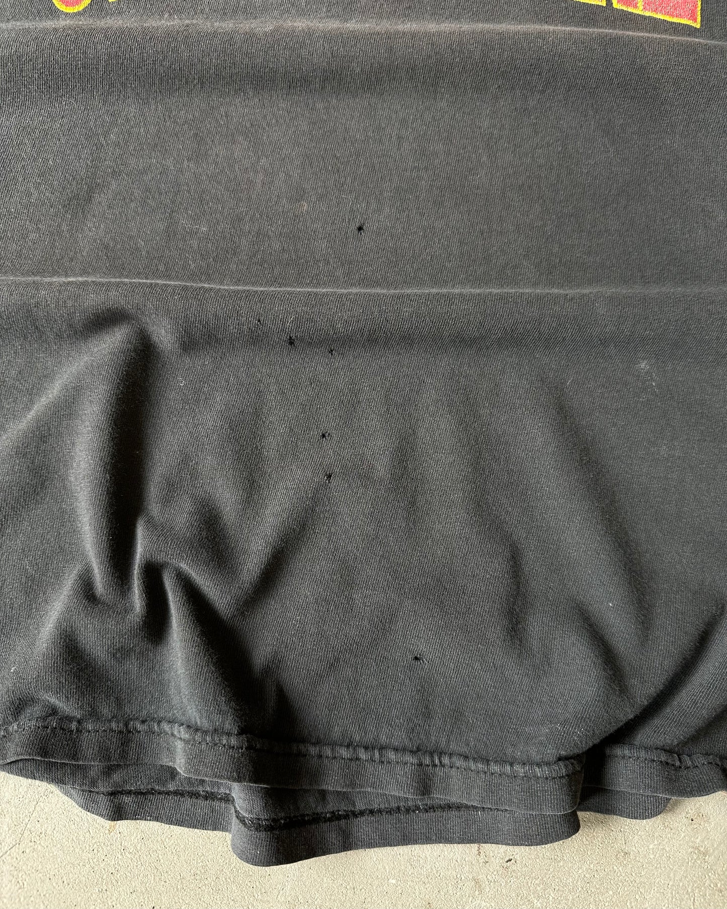 1990s - Distressed Black Super Grand-Pere T-Shirt - M