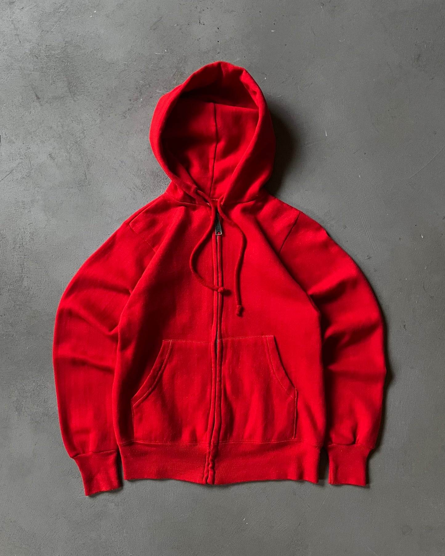 Années 1970 - Sweat à Capuche Zippé Rouge - (F)TP