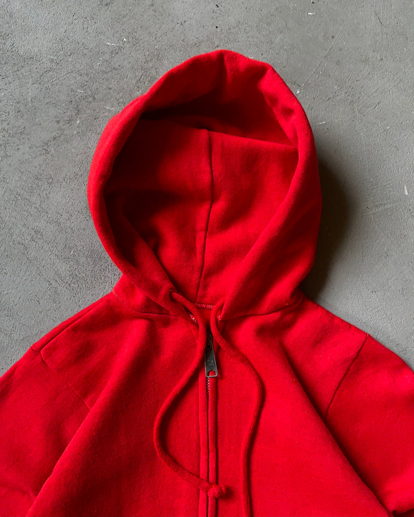Années 1970 - Sweat à Capuche Zippé Rouge - (F)TP