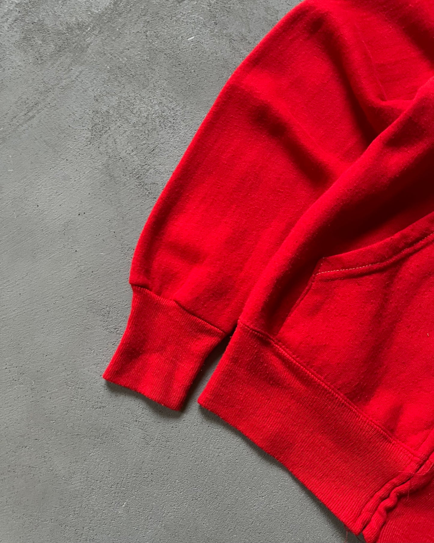 Années 1970 - Sweat à Capuche Zippé Rouge - (F)TP