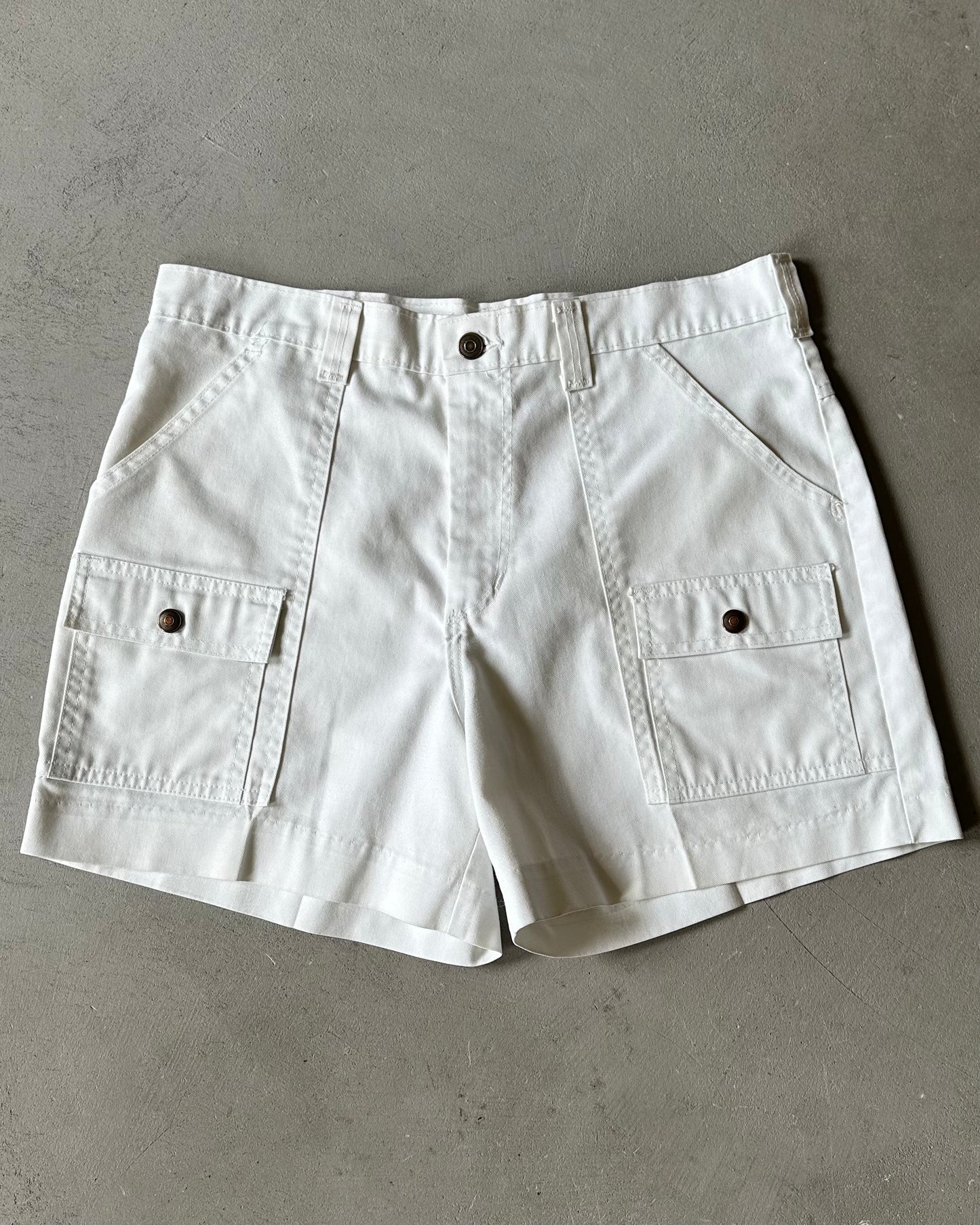 1970s - White Bush Shorts - 32