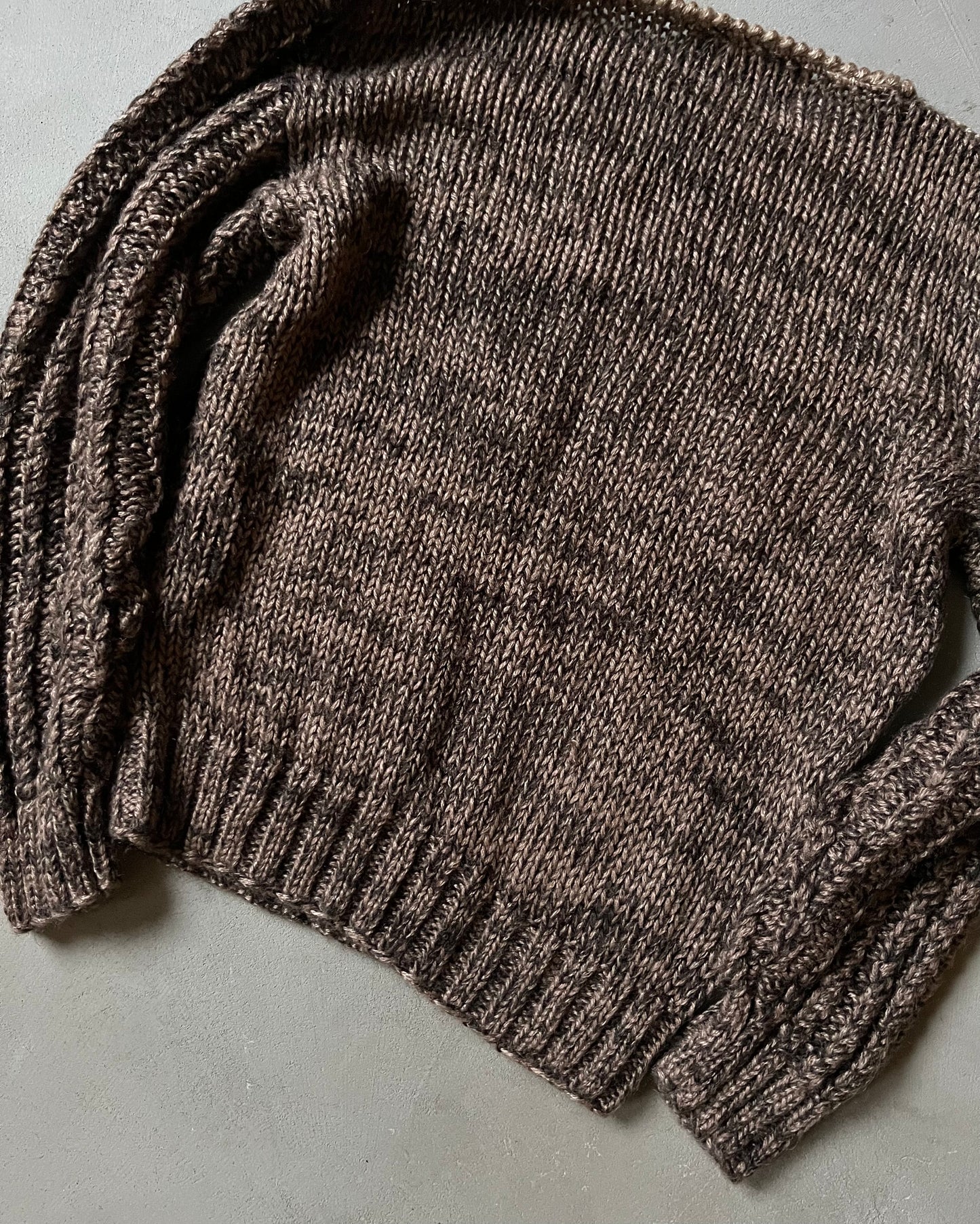 1990s - Brown Chunky Sweater - S