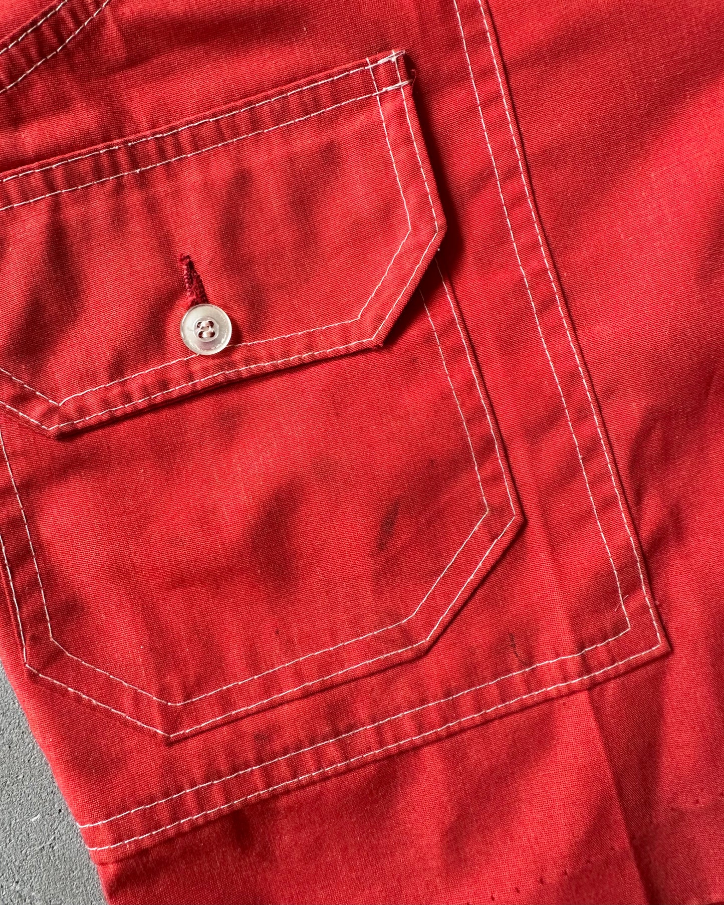 1970s - Red Smartain Bush Shorts - 31