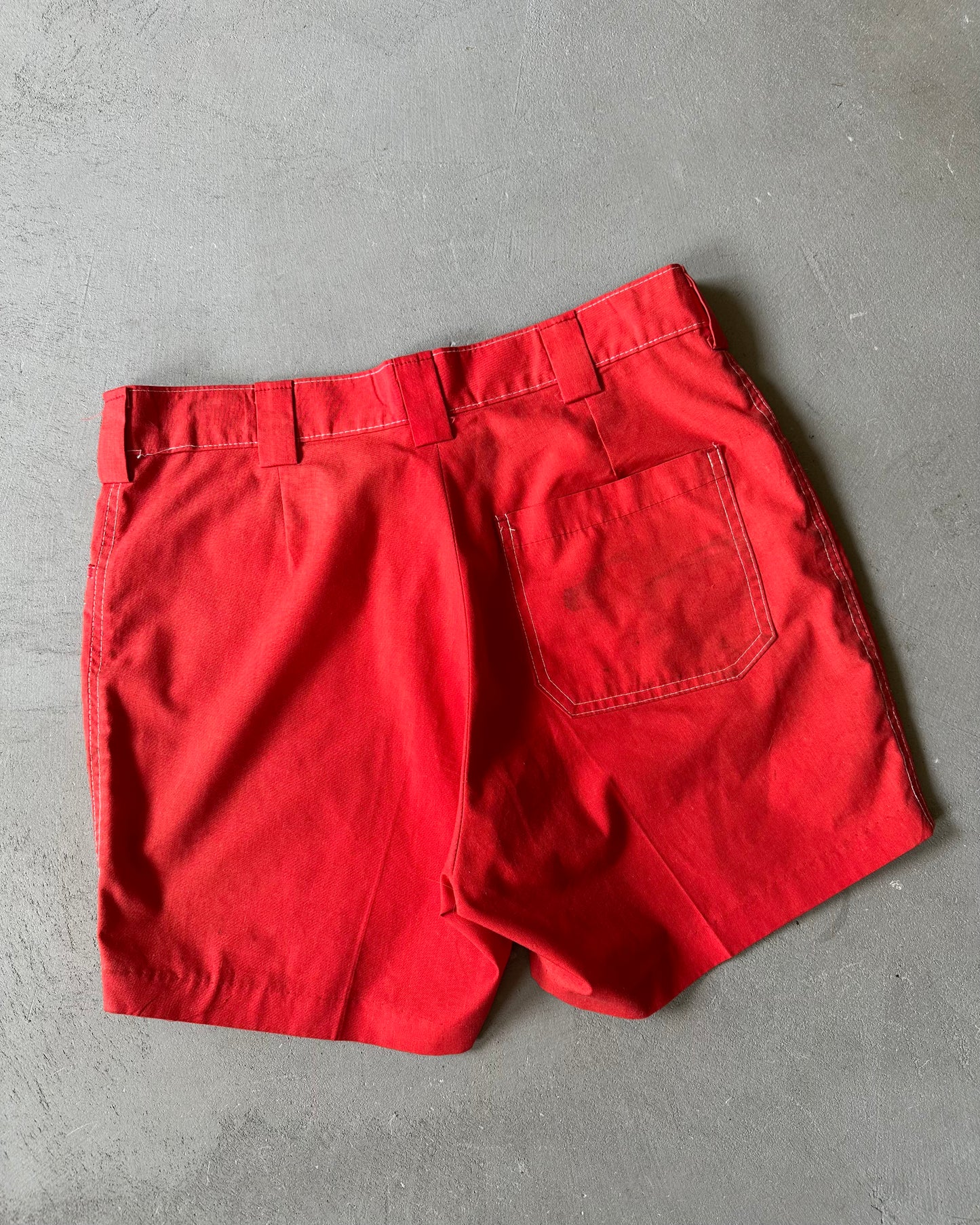 1970s - Red Smartain Bush Shorts - 31
