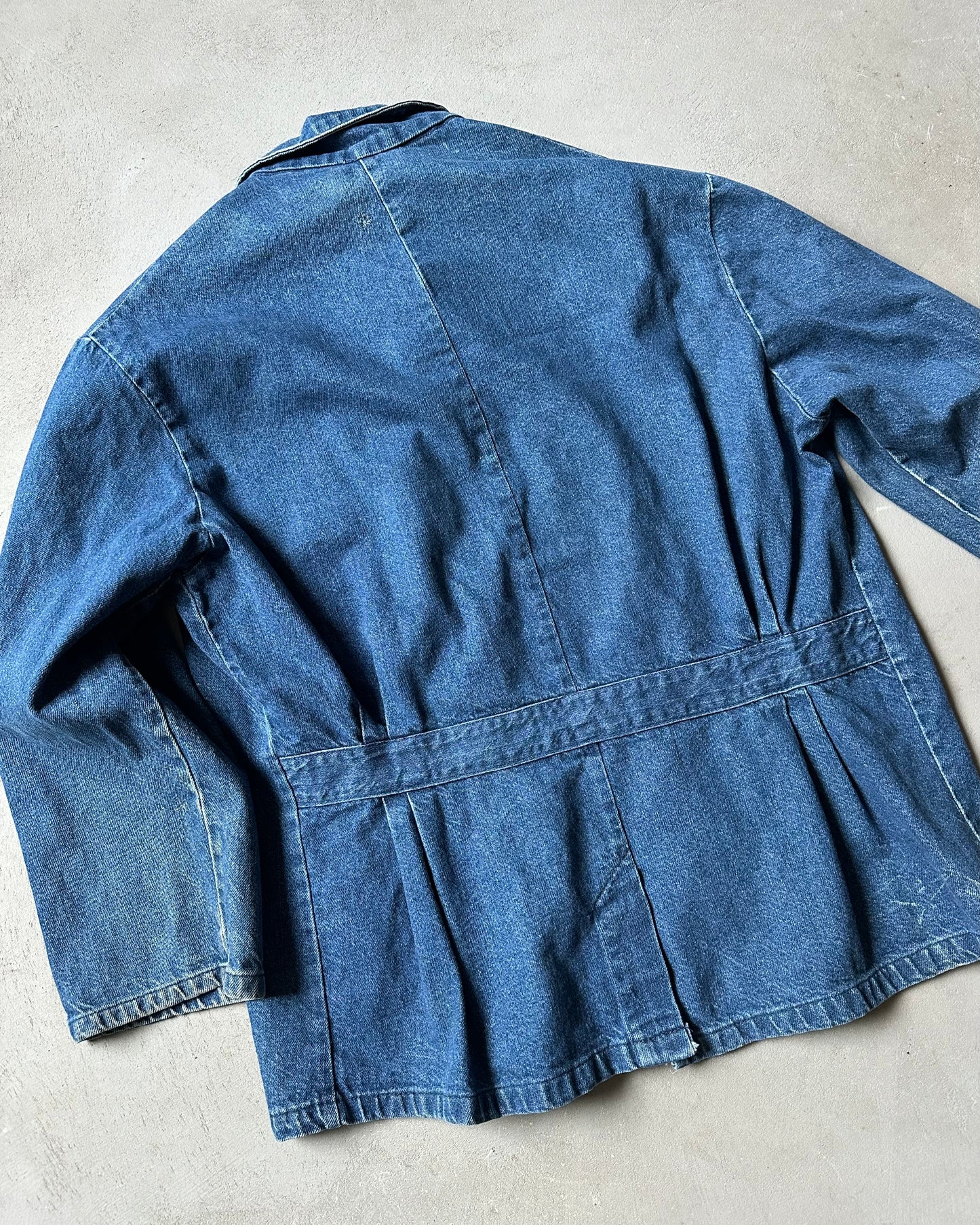 1990s - Distressed Denim Chore Jacket - XL