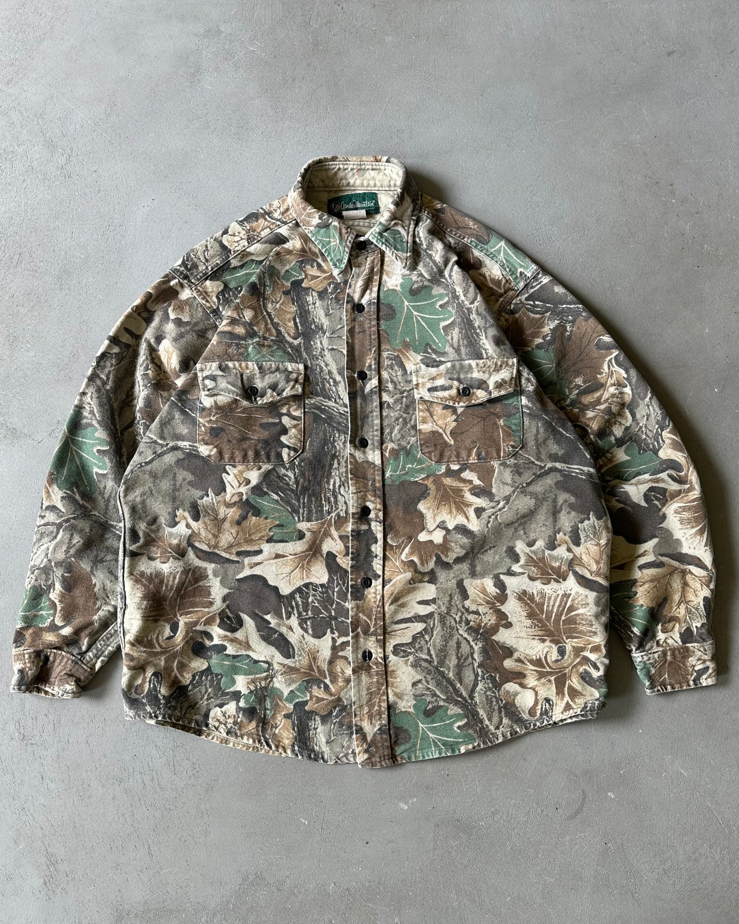 1990s - Camo Chamois Shirt - L