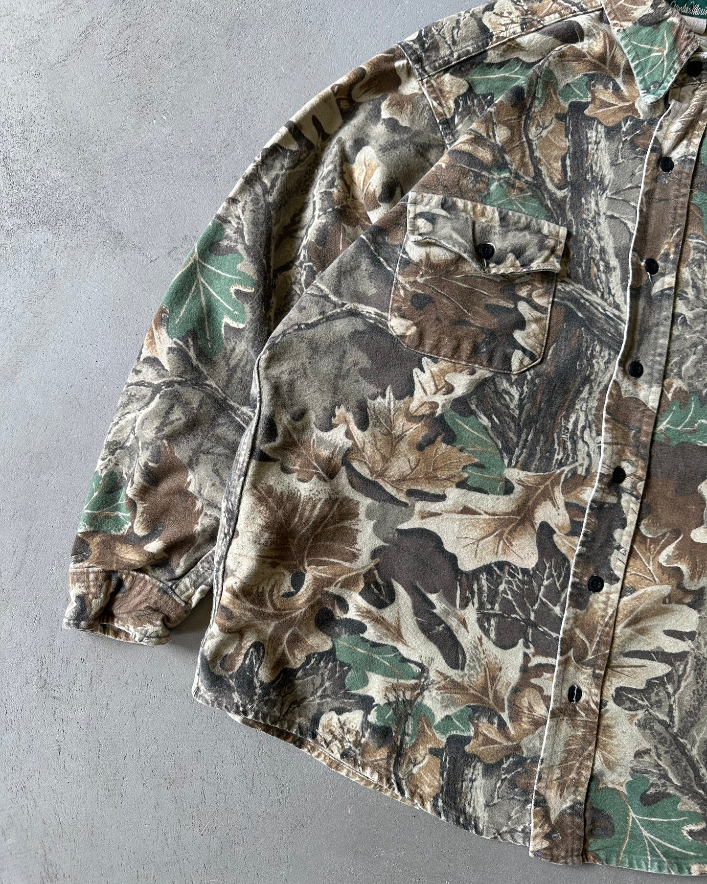 1990s - Camo Chamois Shirt - L