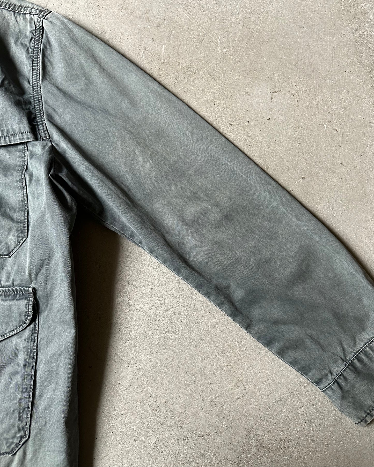 1990s - Faded Grey Marlboro Safari Over Coat - L