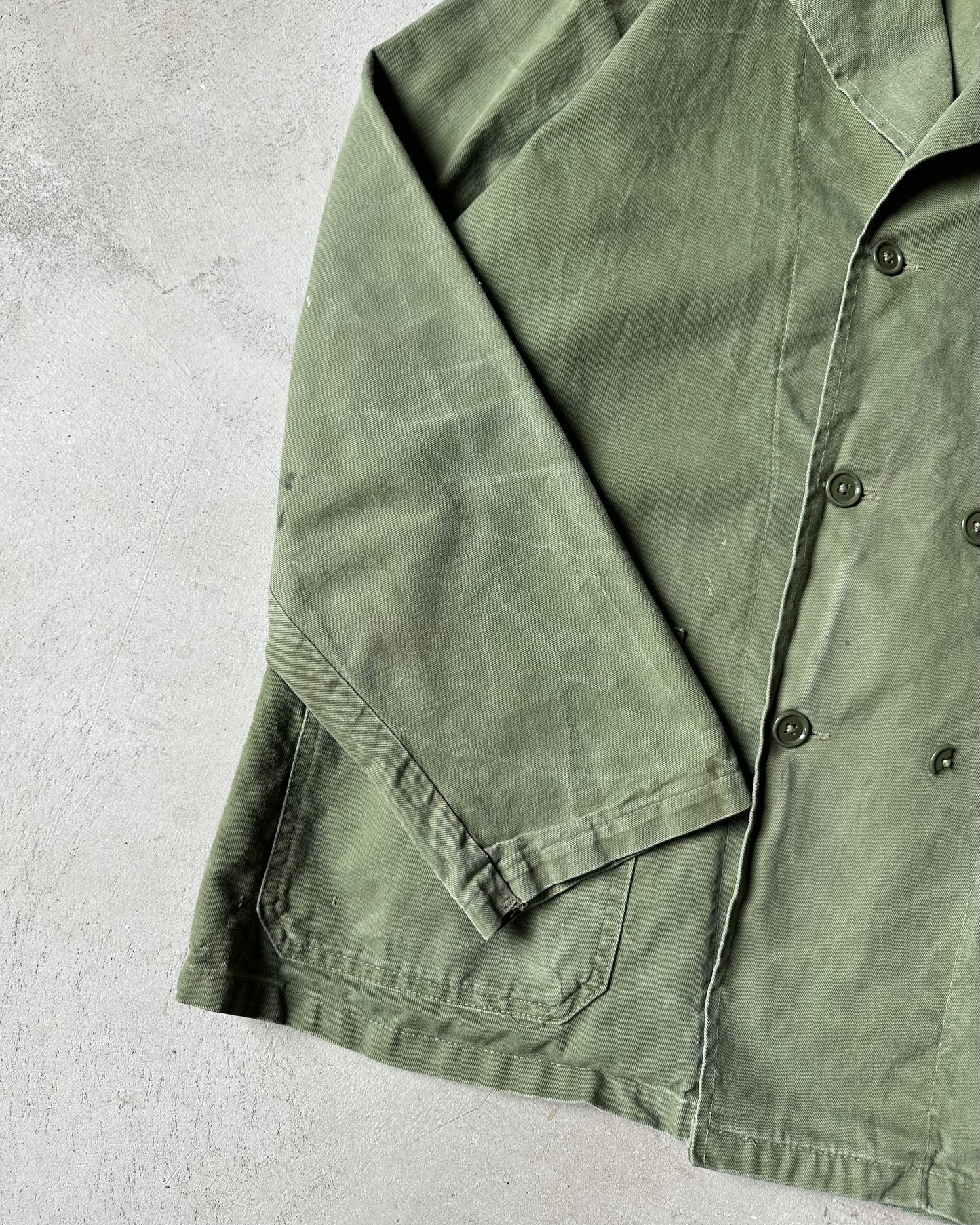 1990s - Green Double Breasted Euro Chore - L