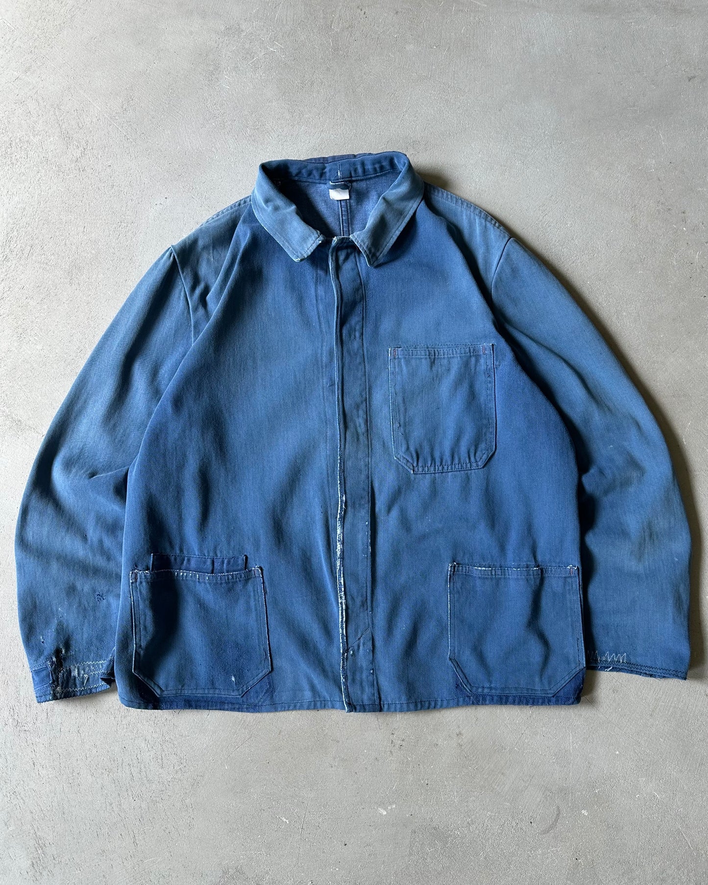 1980s - Distressed Blue Euro Chore - M/L