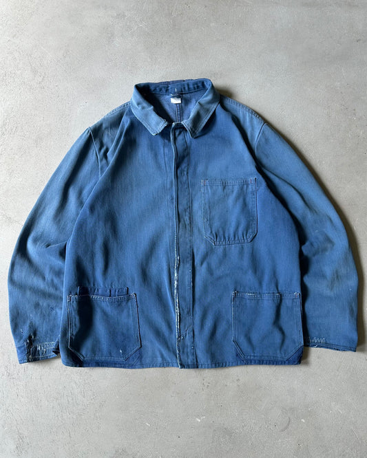 1980s - Distressed Blue Euro Chore - M/L
