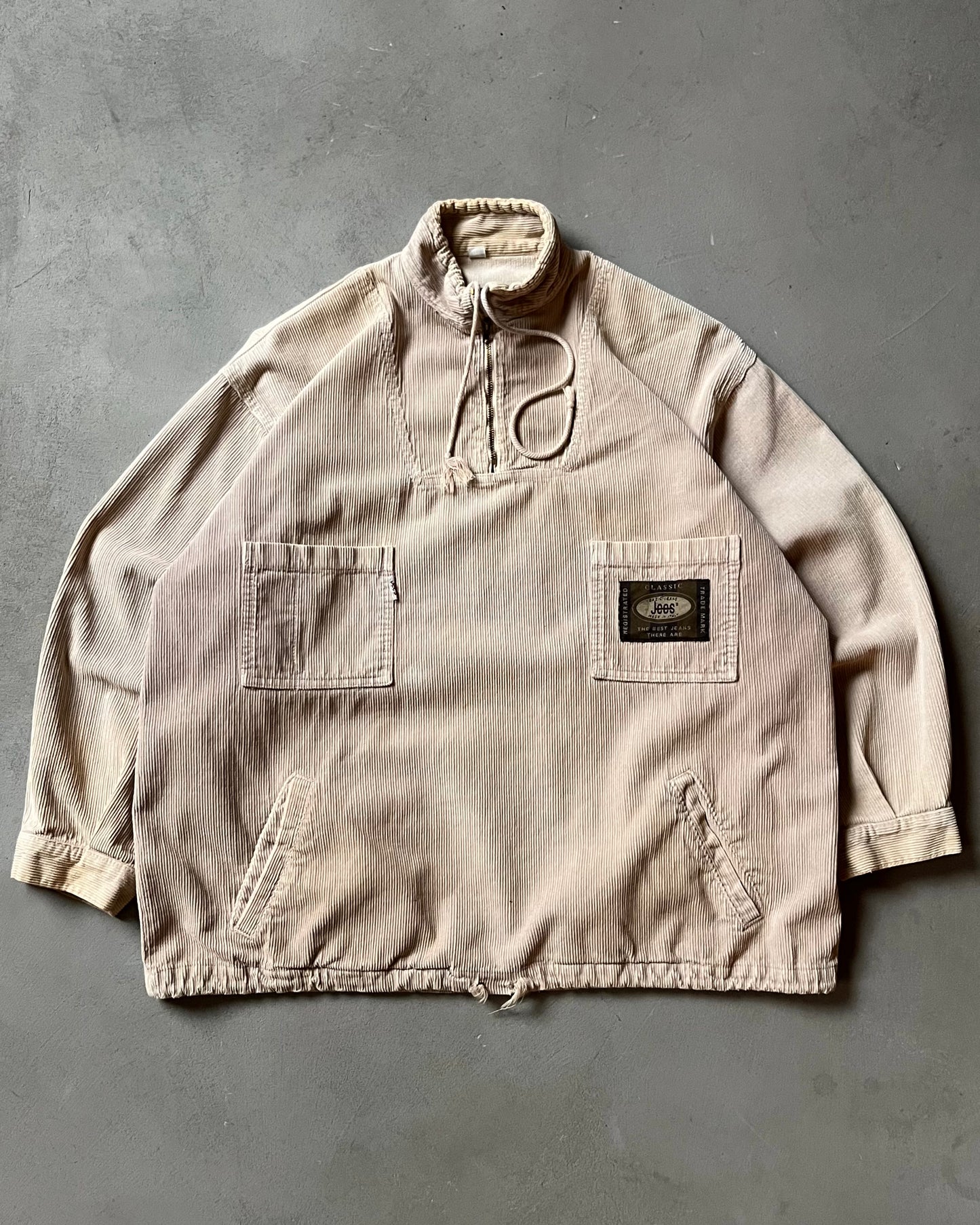 1990s - Beige Jees Corduroy Overshirt - M