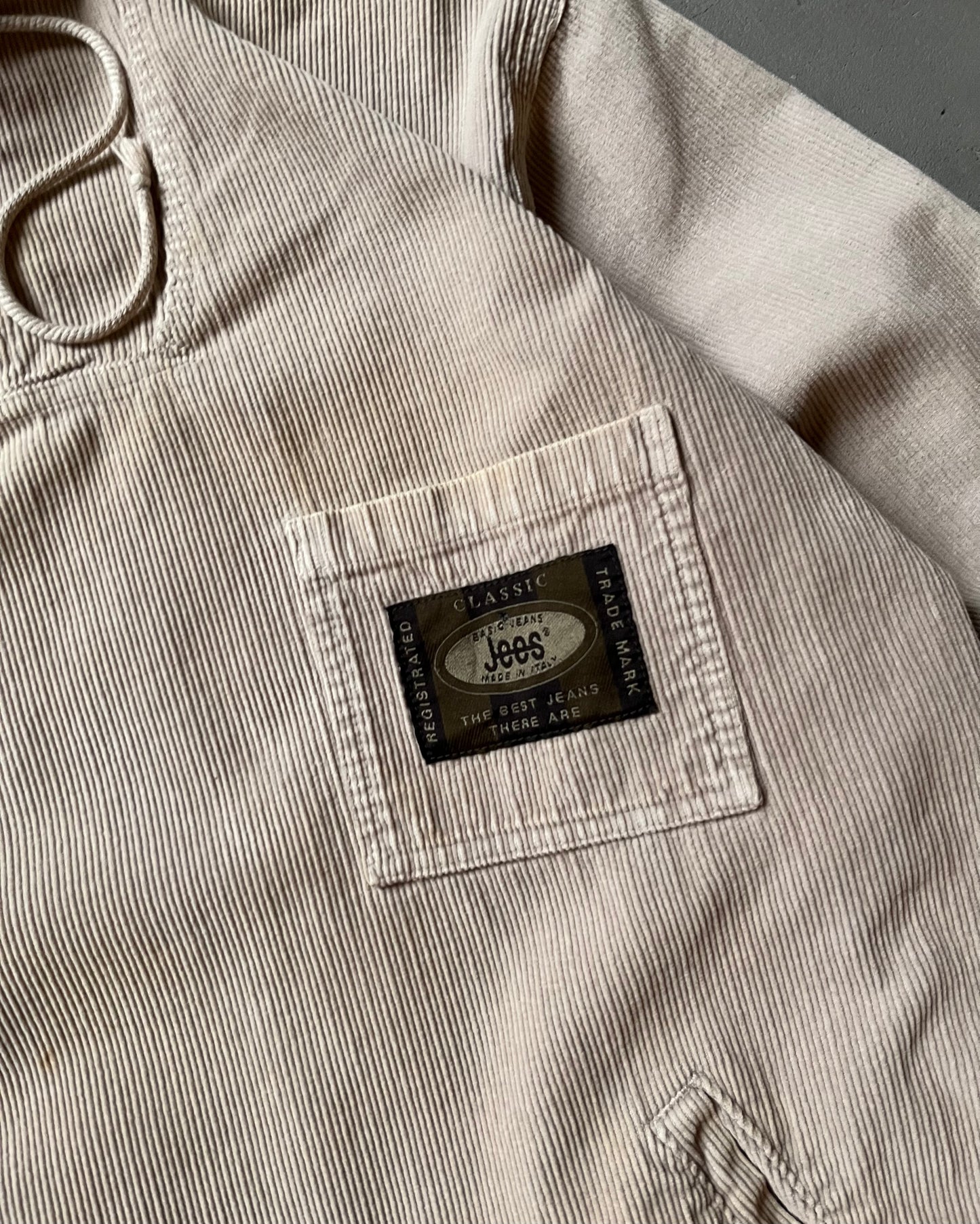 1990s - Beige Jees Corduroy Overshirt - M