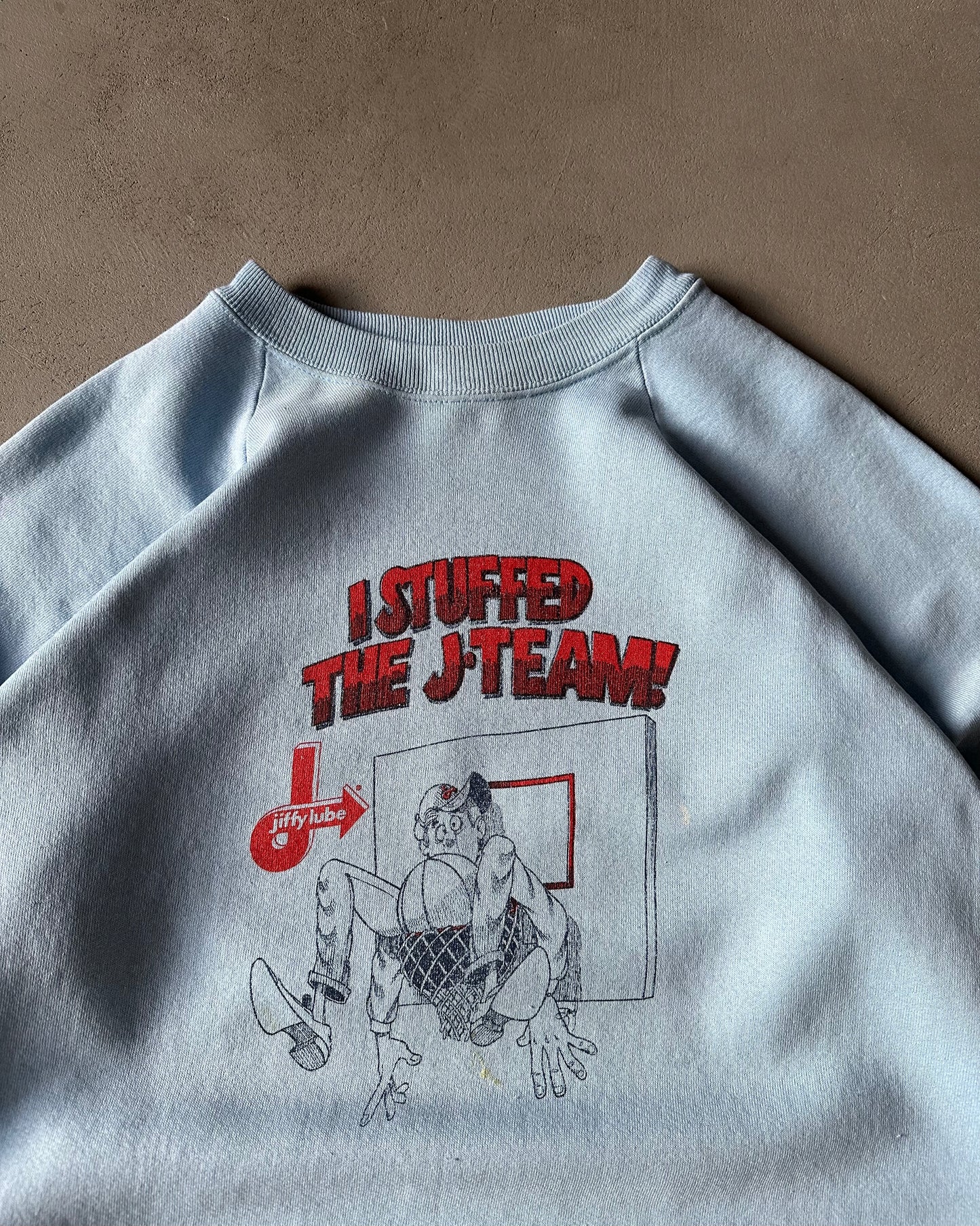 1980s - Light Blue Jiffy Lube Crewneck - L