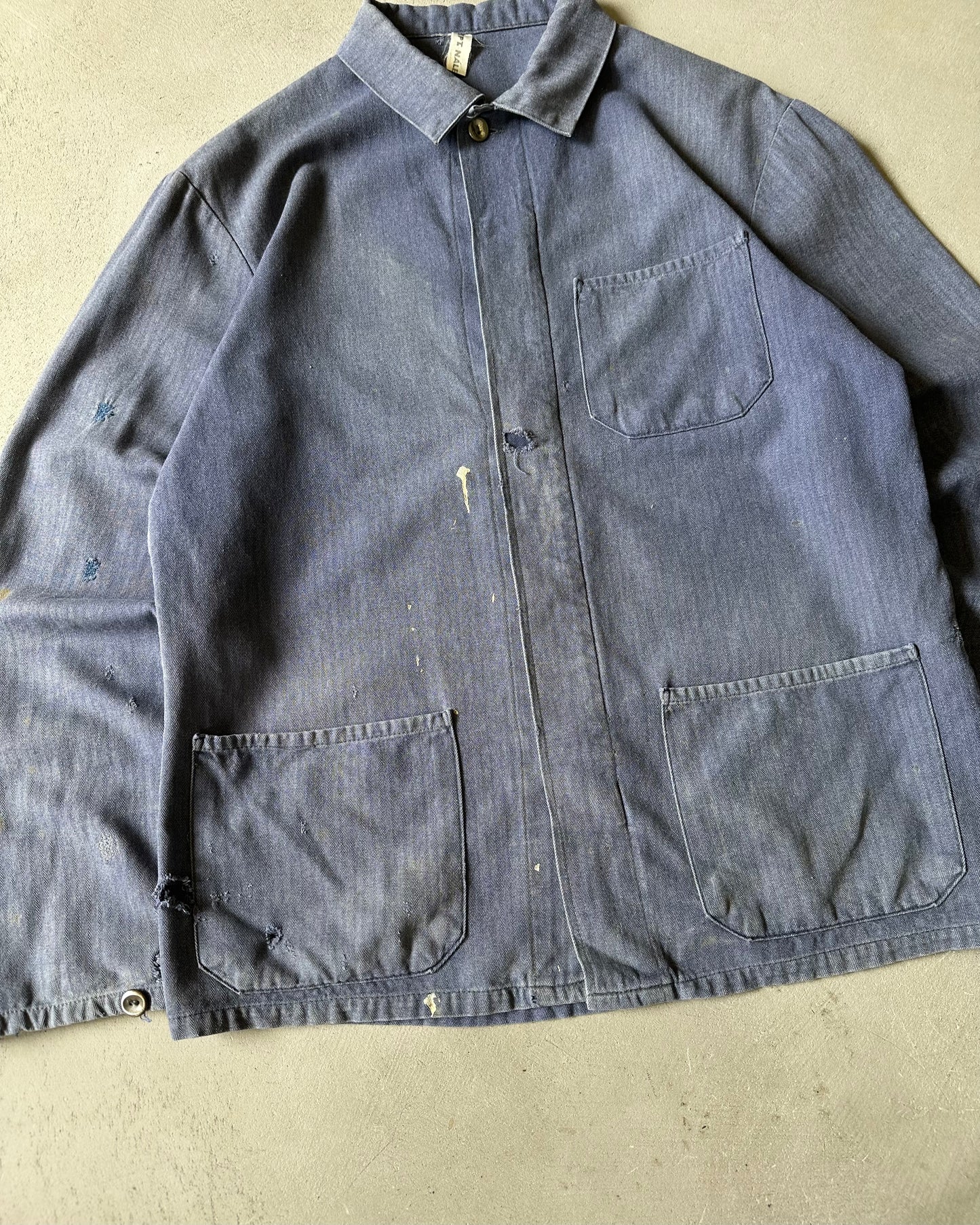 1980s - Distressed Blue Euro Chore - M