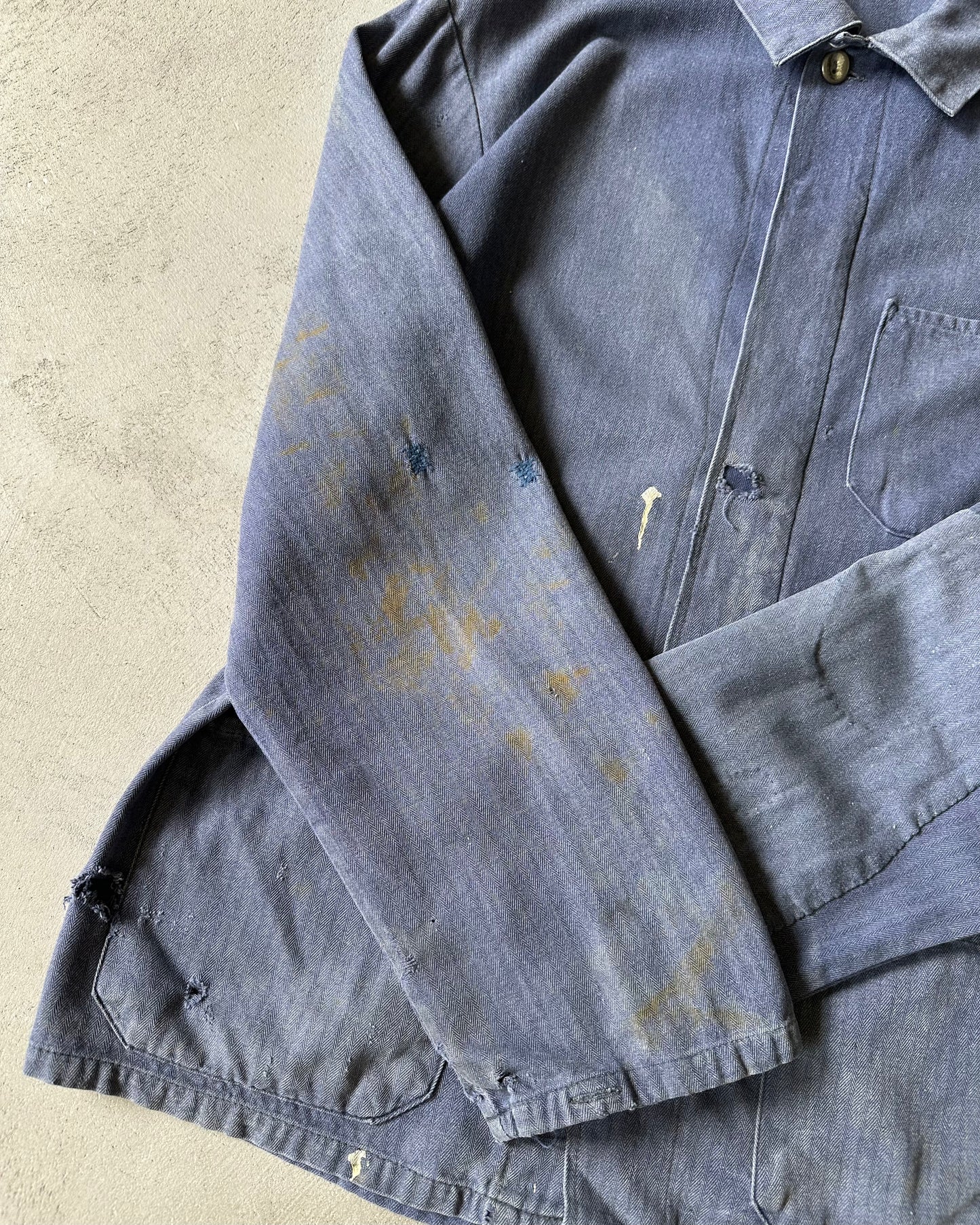 1980s - Distressed Blue Euro Chore - M