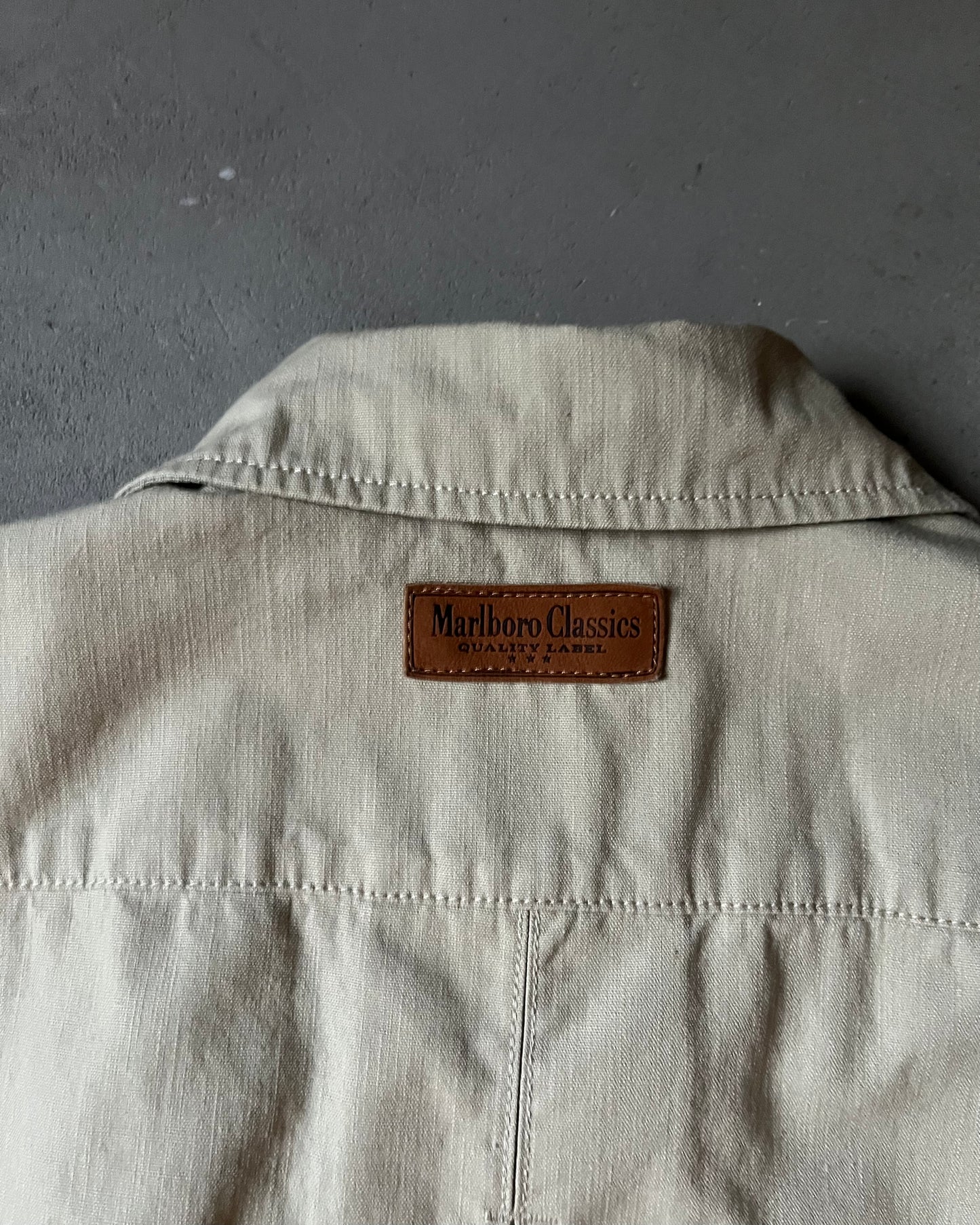 1990s - Beige Safari Marlboro Jacket - S