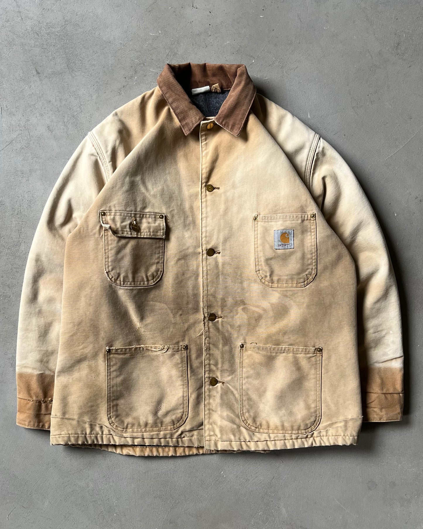 1990s - Distressed Duck Carhartt Chore Jacket - XL
