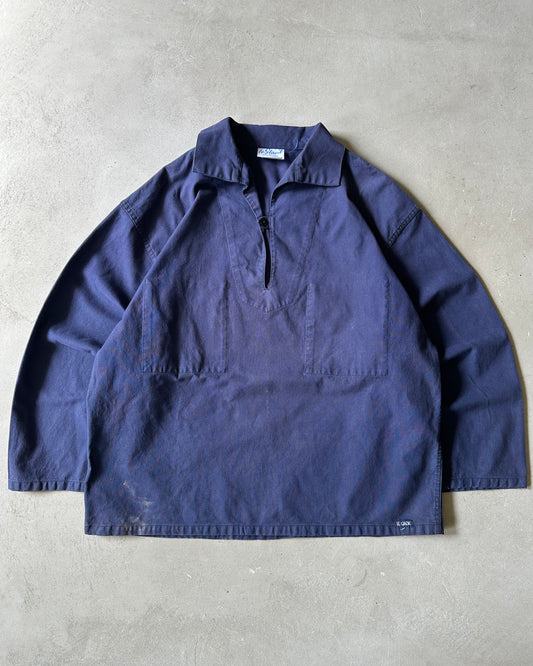 1990s - Navy Le Glazik Fisherman Overshirt - XL