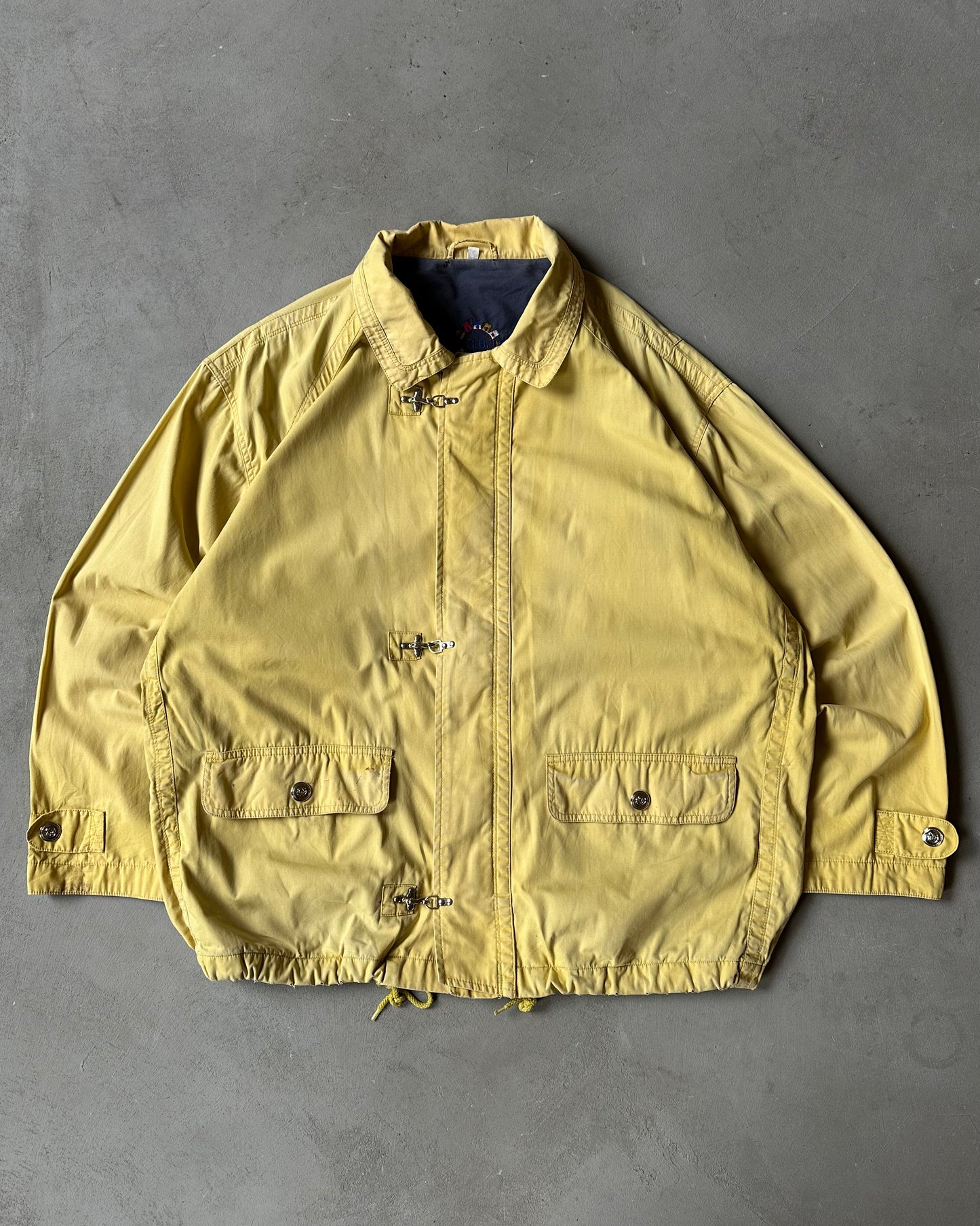 2000s - Faded Yellow Fireman Overcoat - XL