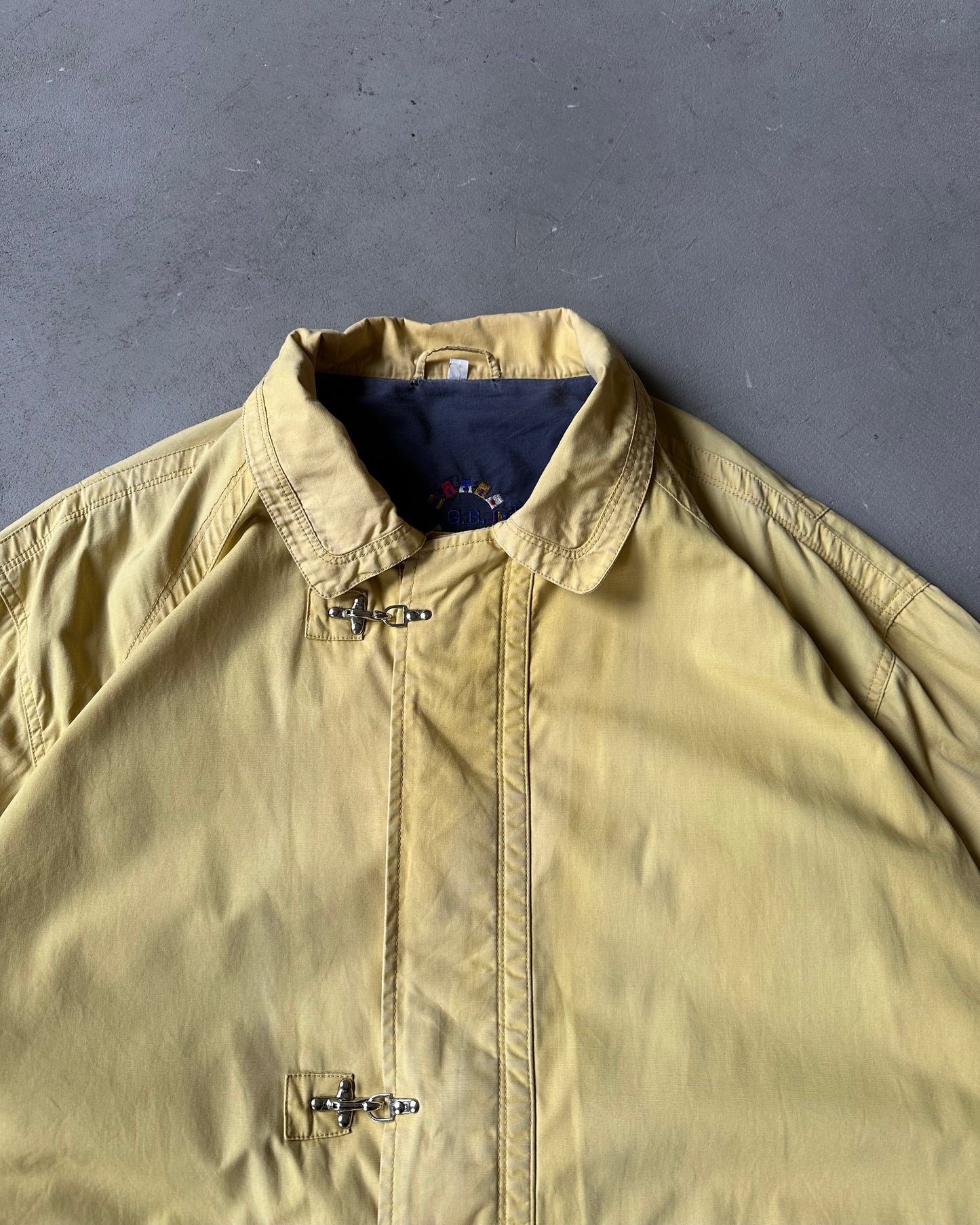 2000s - Faded Yellow Fireman Overcoat - XL