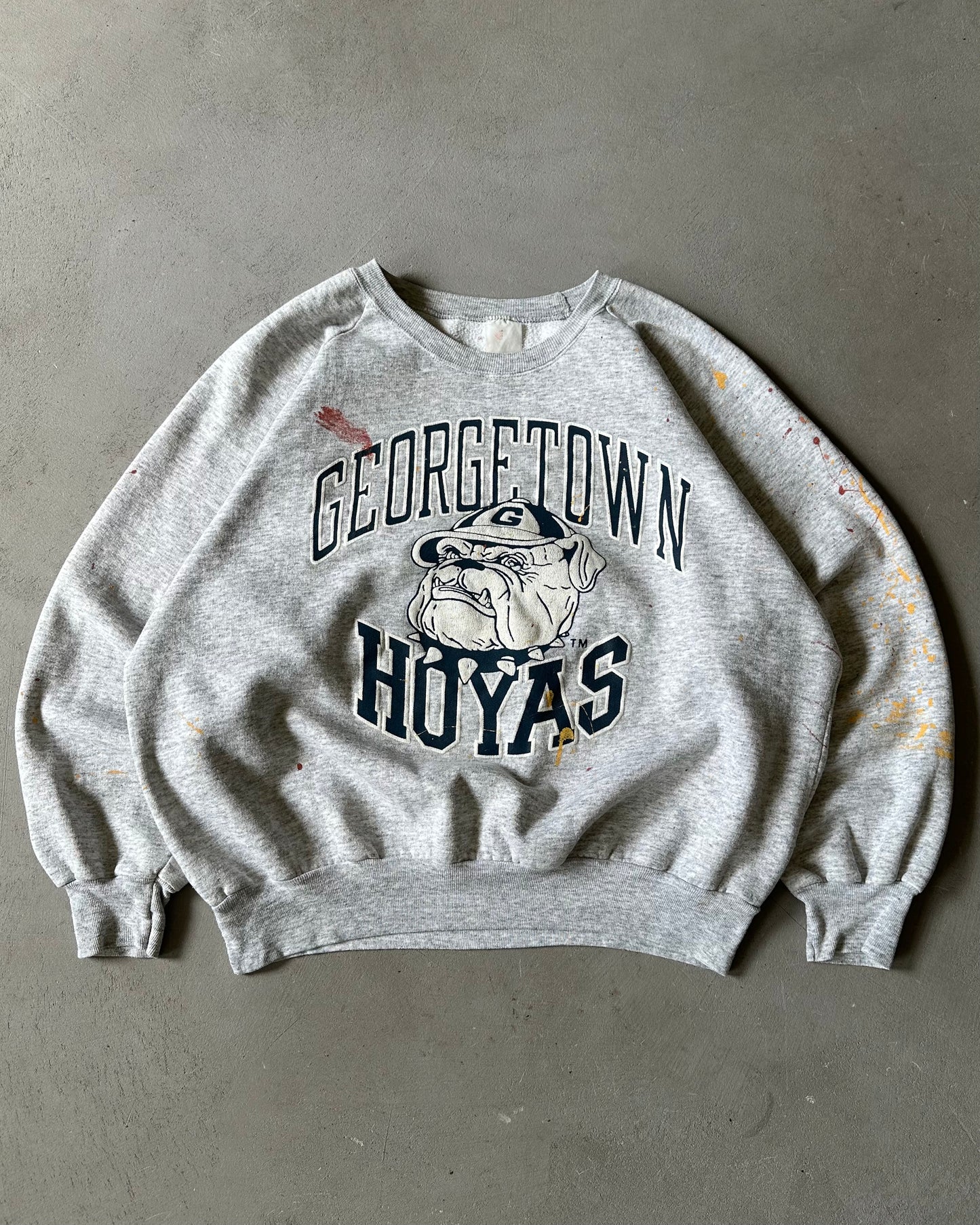 1980s - Heather Grey Painter Georgetown Raglan Crewneck - M