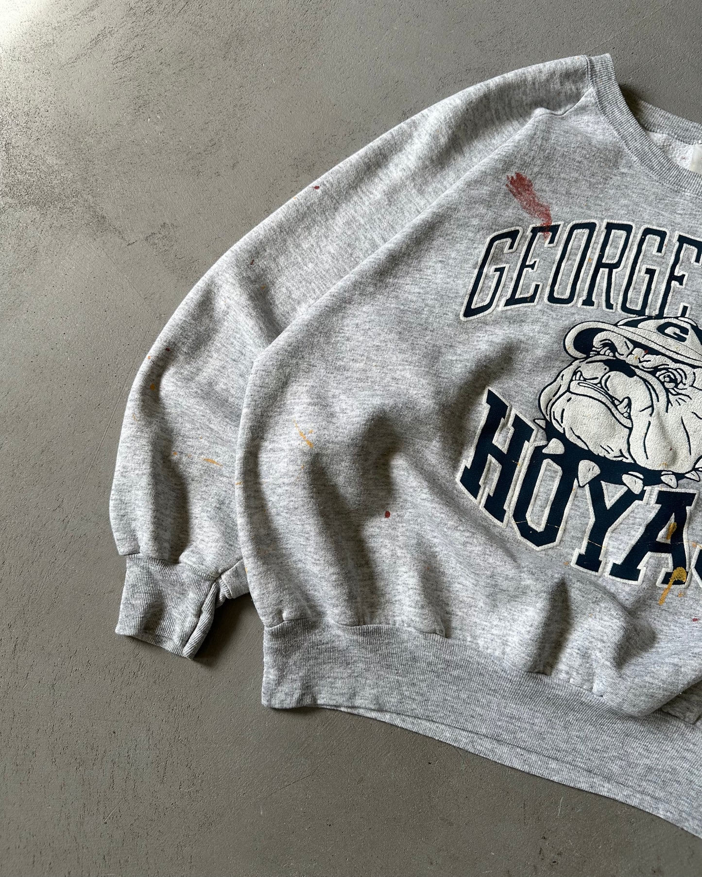 1980s - Heather Grey Painter Georgetown Raglan Crewneck - M