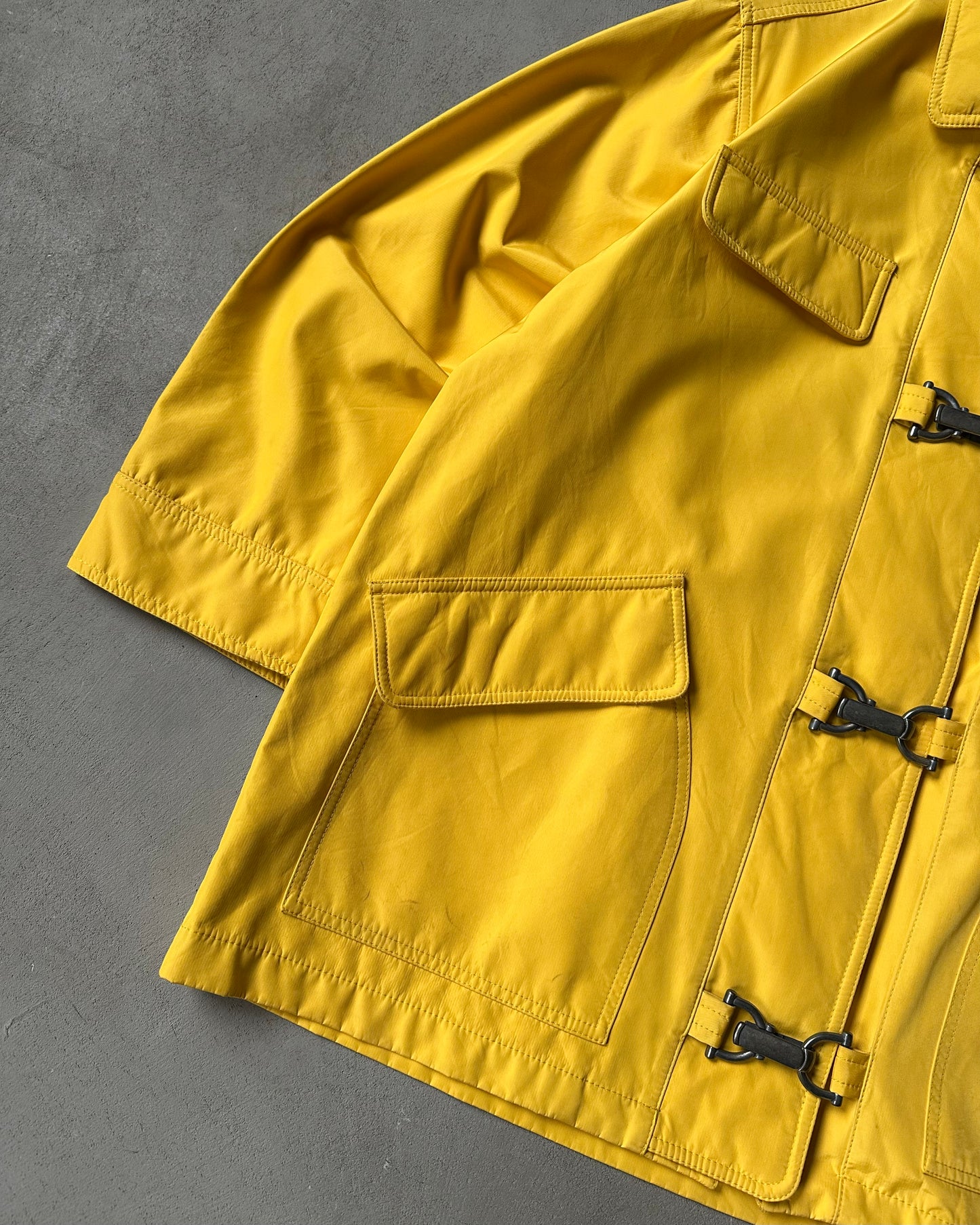 2000s - Yellow Fireman Rain Coat - M