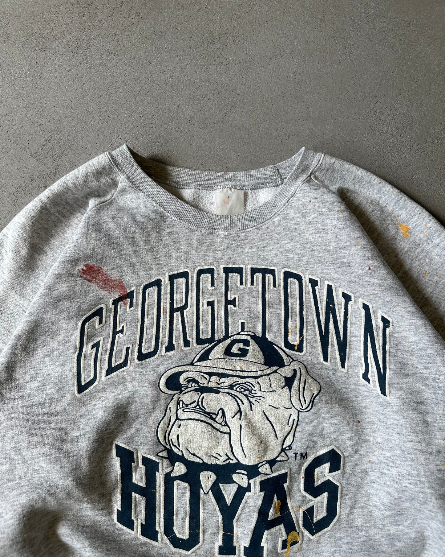 1980s - Heather Grey Painter Georgetown Raglan Crewneck - M