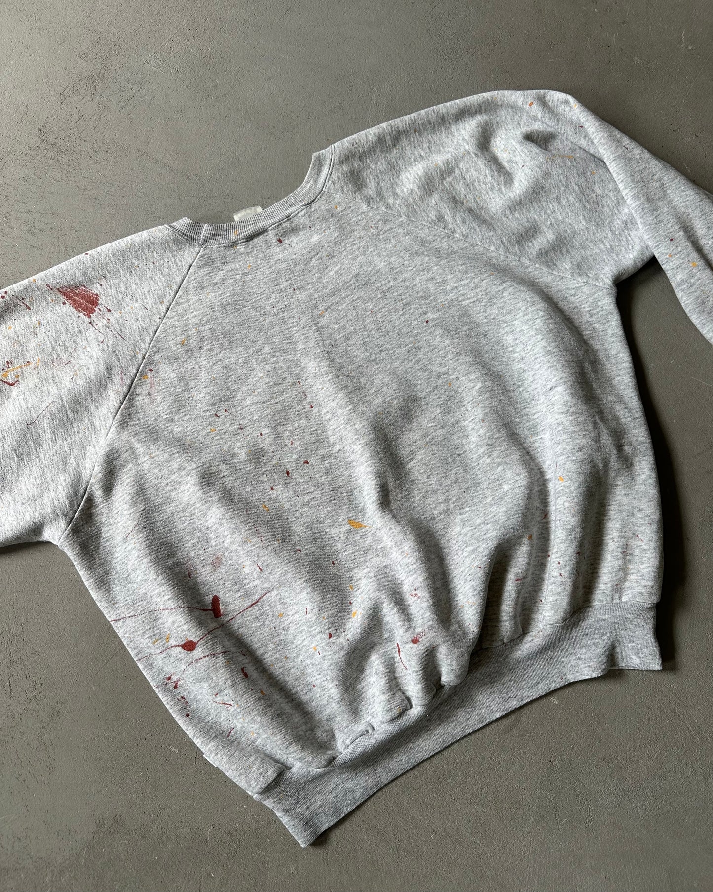1980s - Heather Grey Painter Georgetown Raglan Crewneck - M