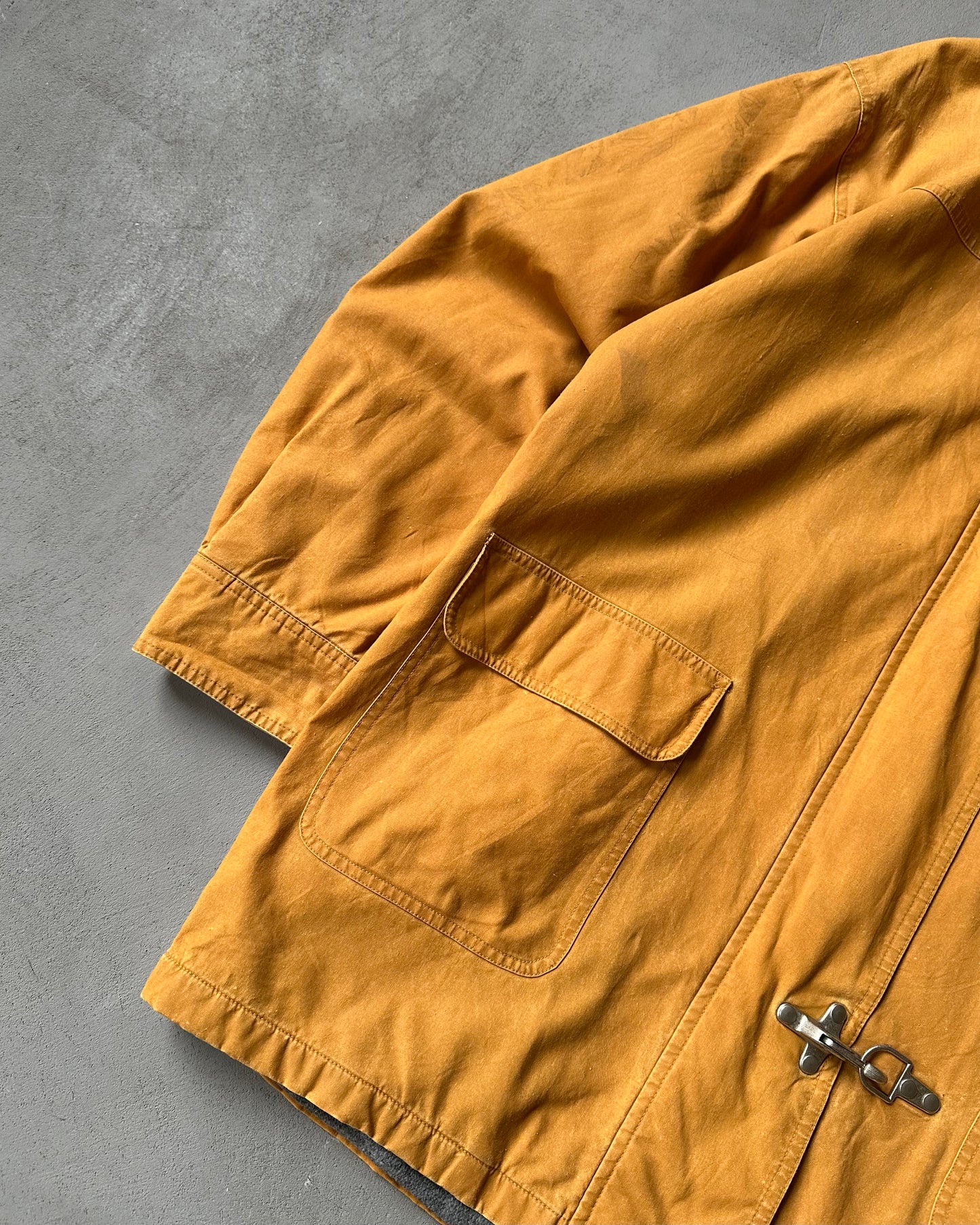 2000s - Ocher Fireman Hooded Coat - M