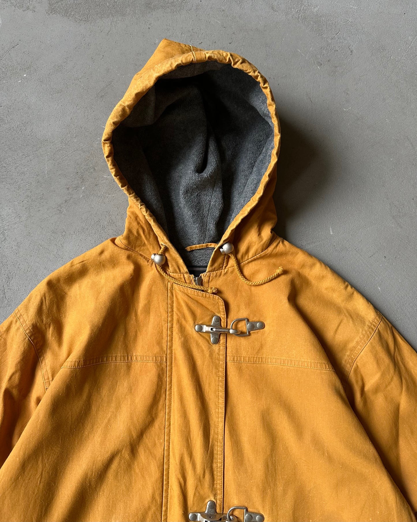 2000s - Ocher Fireman Hooded Coat - M