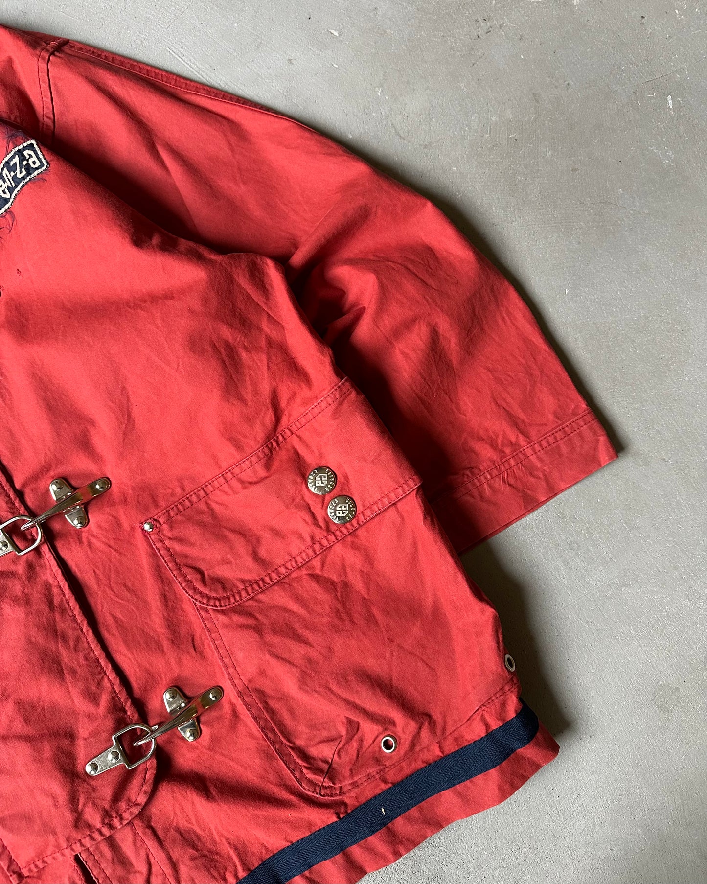 1990s - Light Red Essence Fireman Light Jacket - L