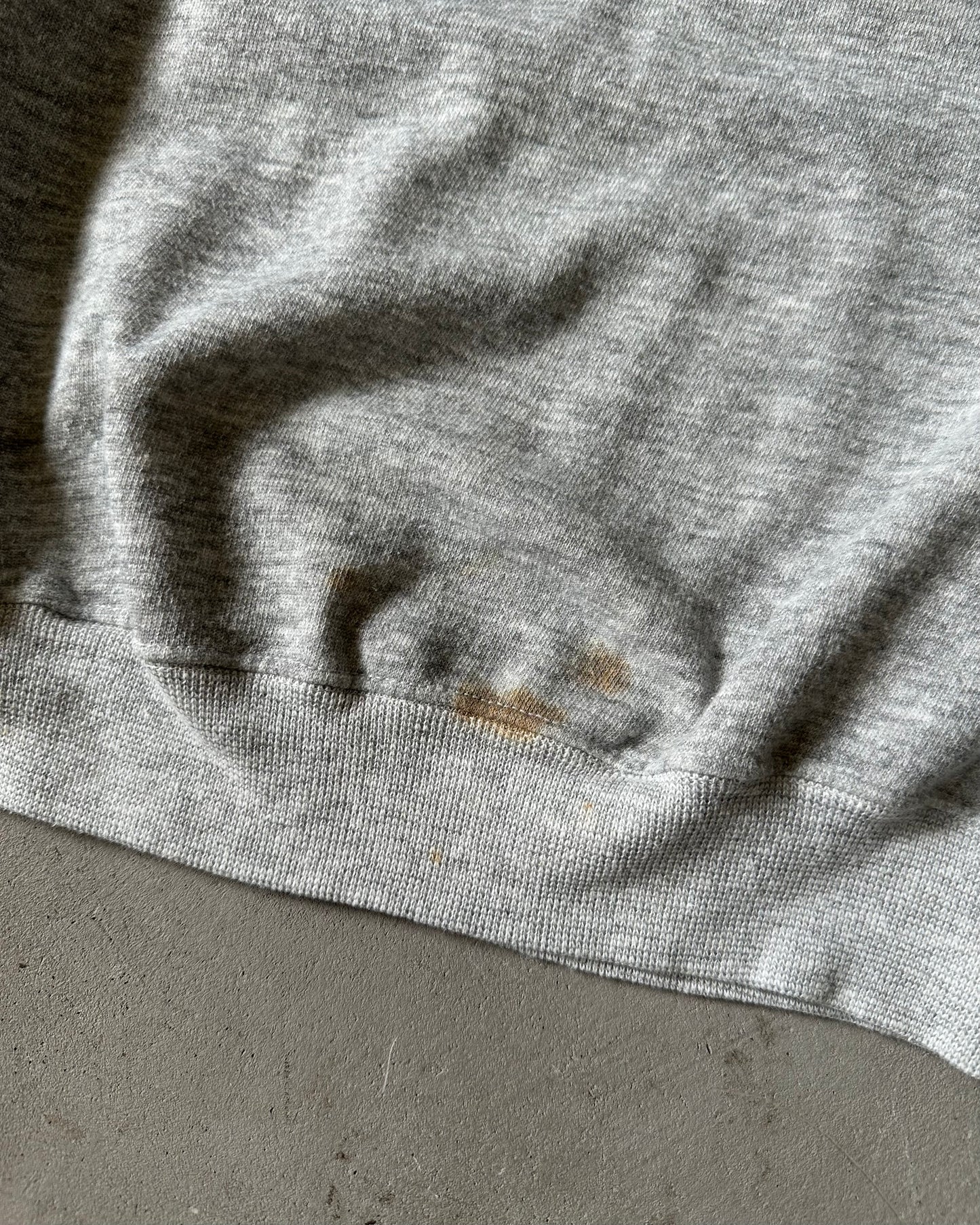 1990s - Heather Grey Late Night Raglan Crewneck - XS