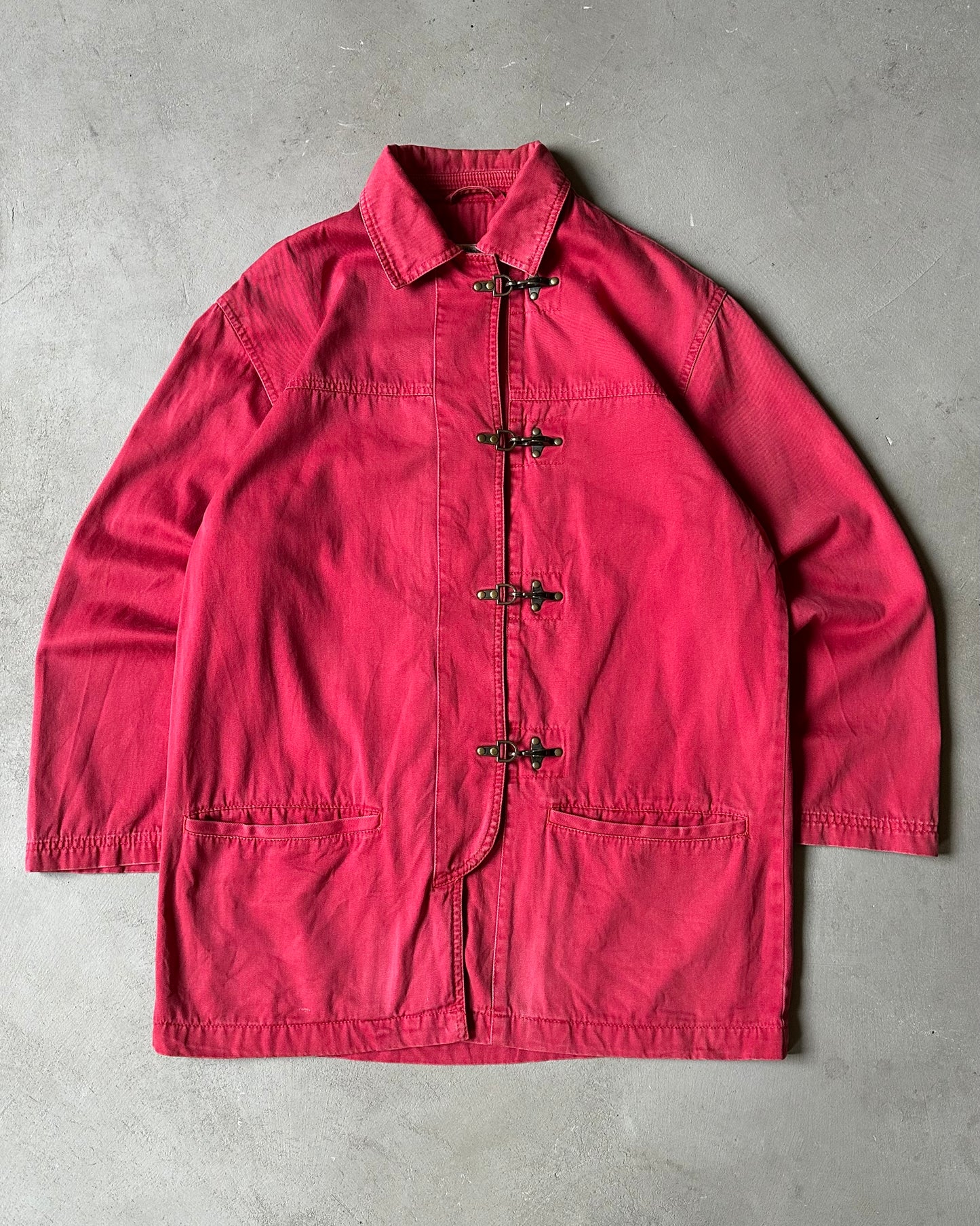2000s - Red Fireman Overcoat - S