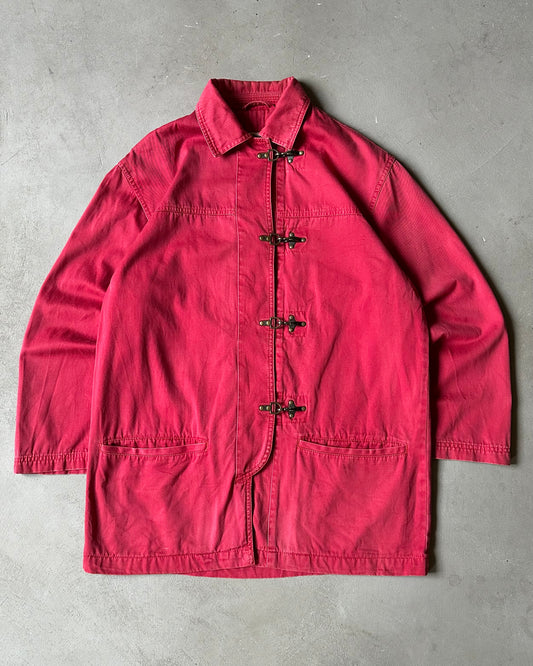 Années 2000 - Manteau de pompier rouge - S
