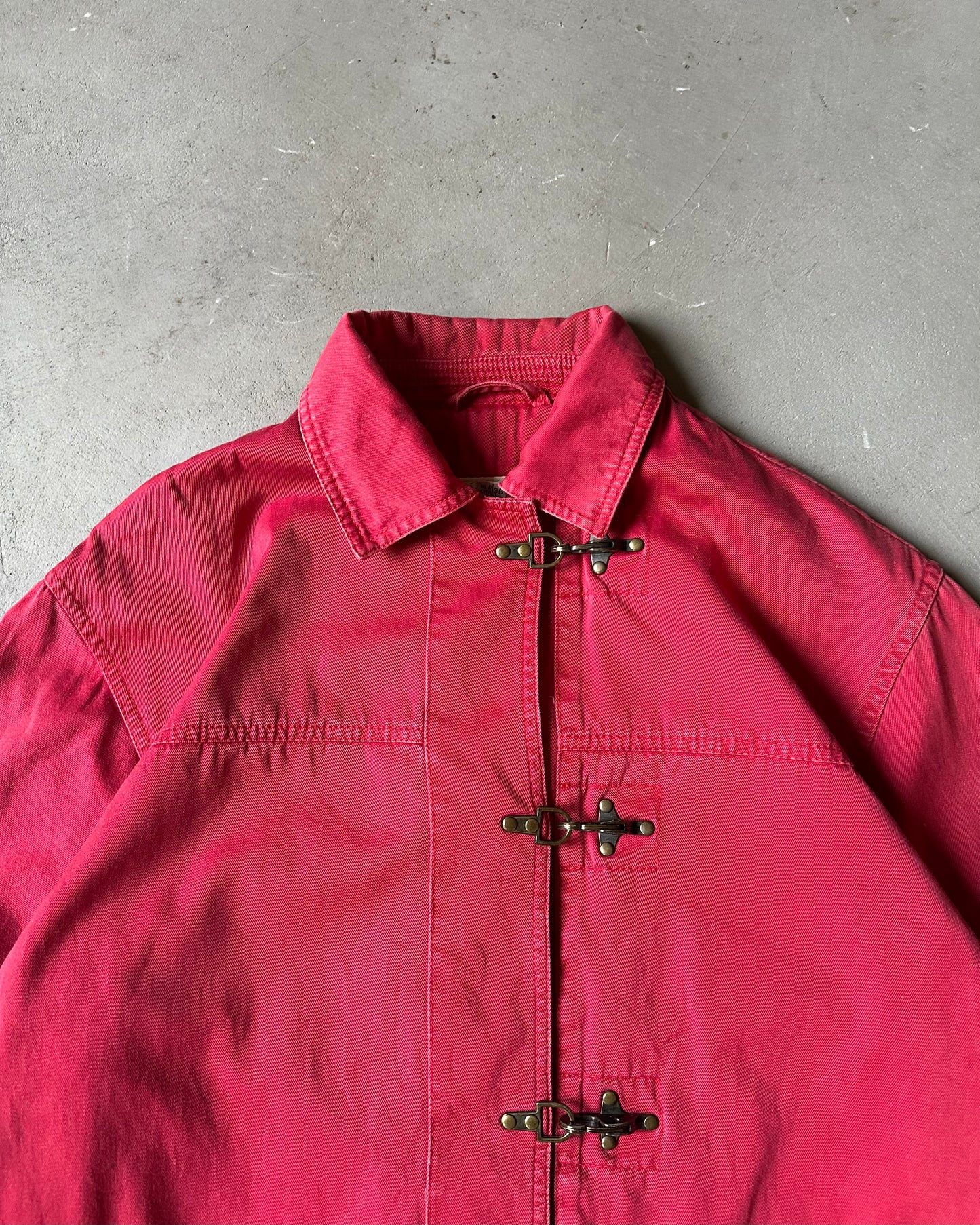 2000s - Red Fireman Overcoat - S
