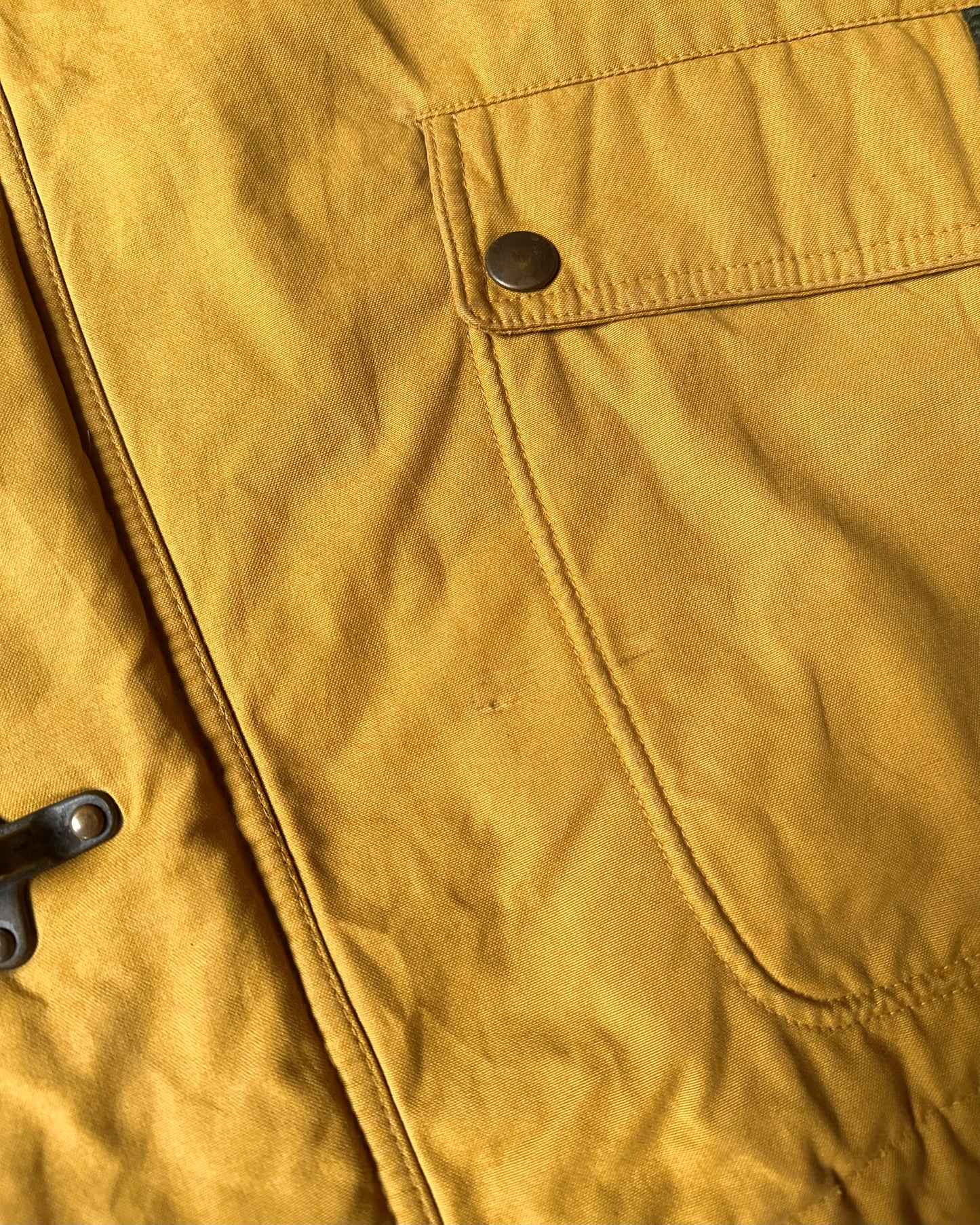1990s - Yellow Quilted Fireman Coat - M