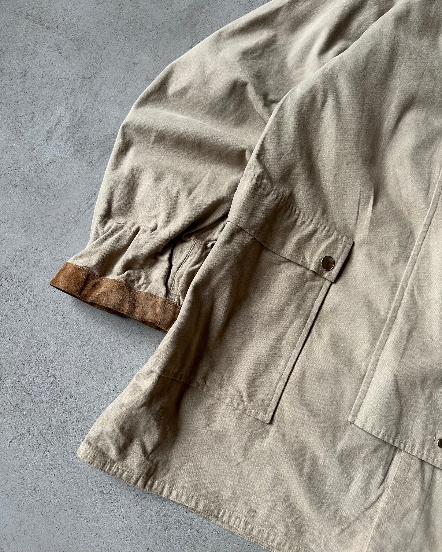 Années 90 - Manteau de Pompier Beige - L