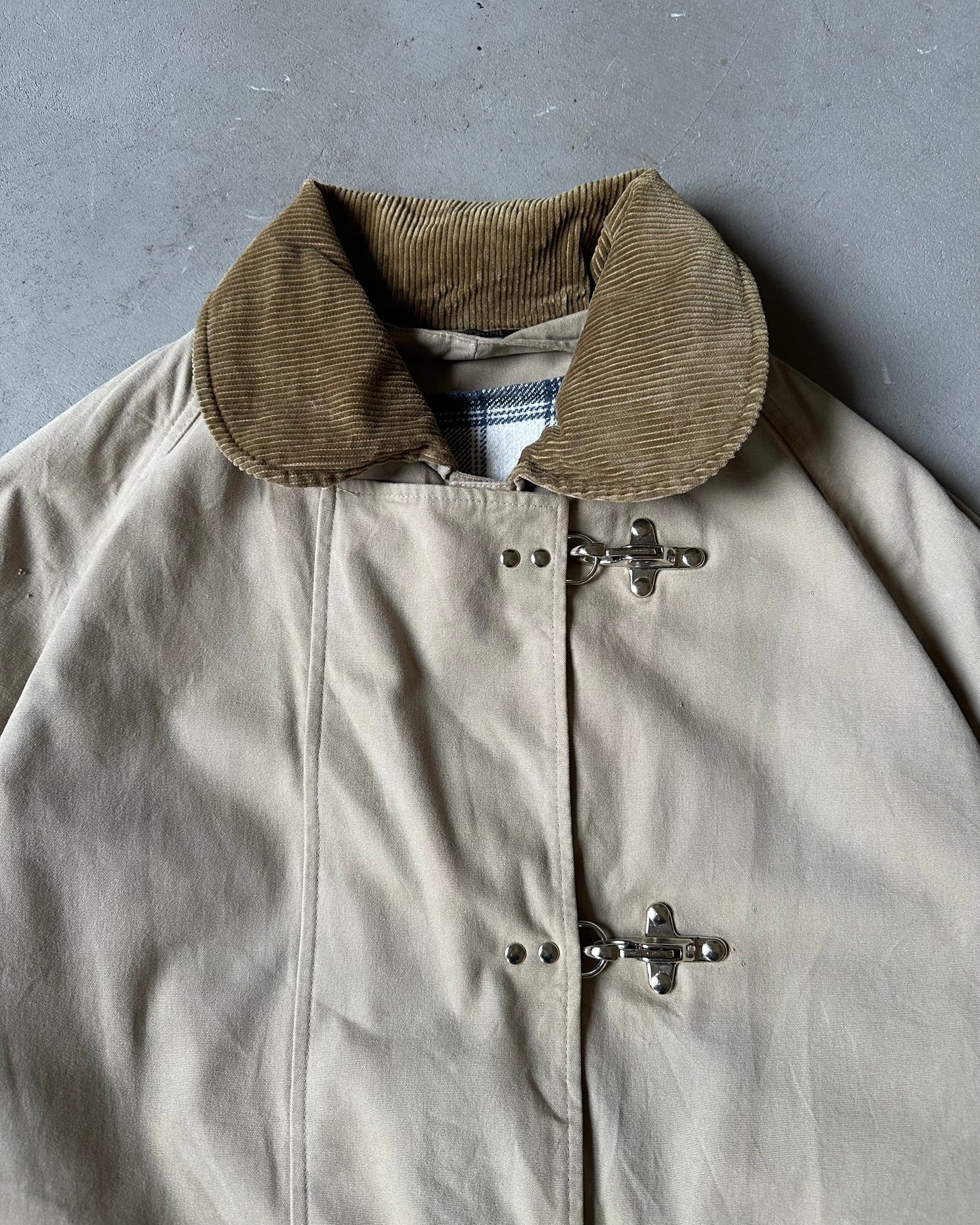 Années 90 - Manteau de Pompier Beige - L