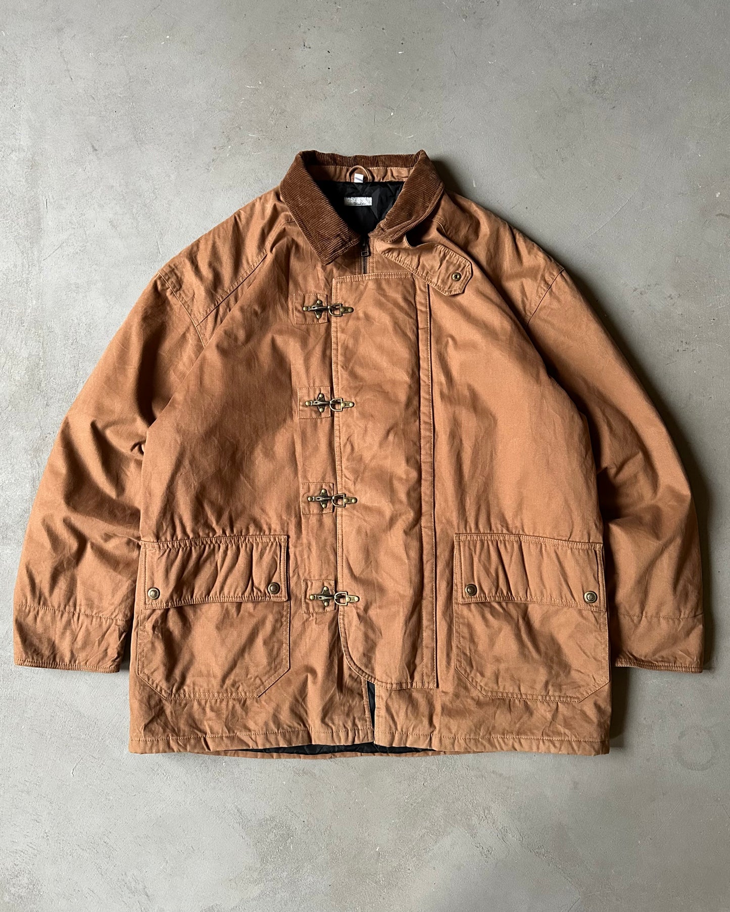 Années 2000 - Manteau de pompier matelassé en toile Duck - XL