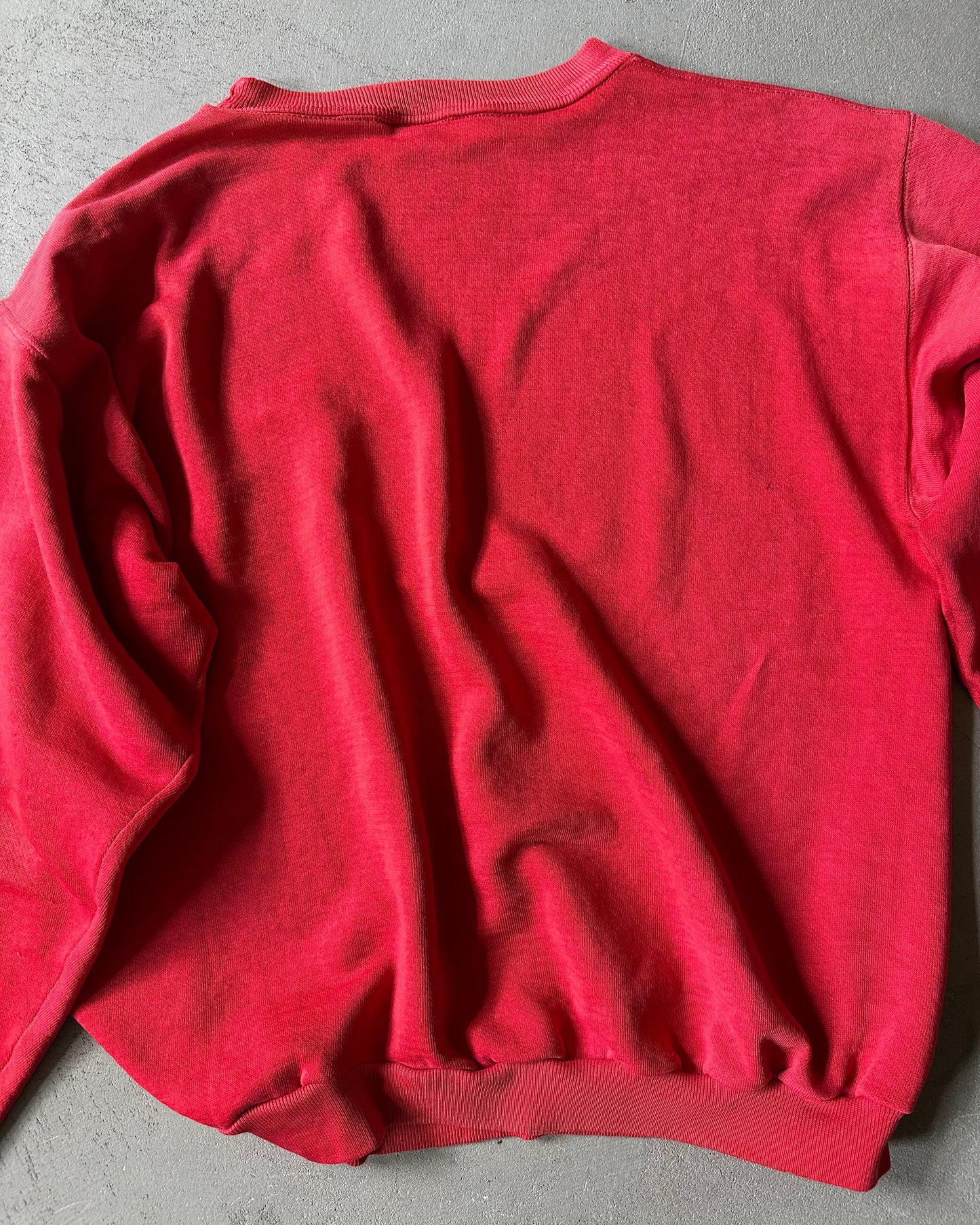 1970s - Distressed Red Big Reds Crewneck - S/M
