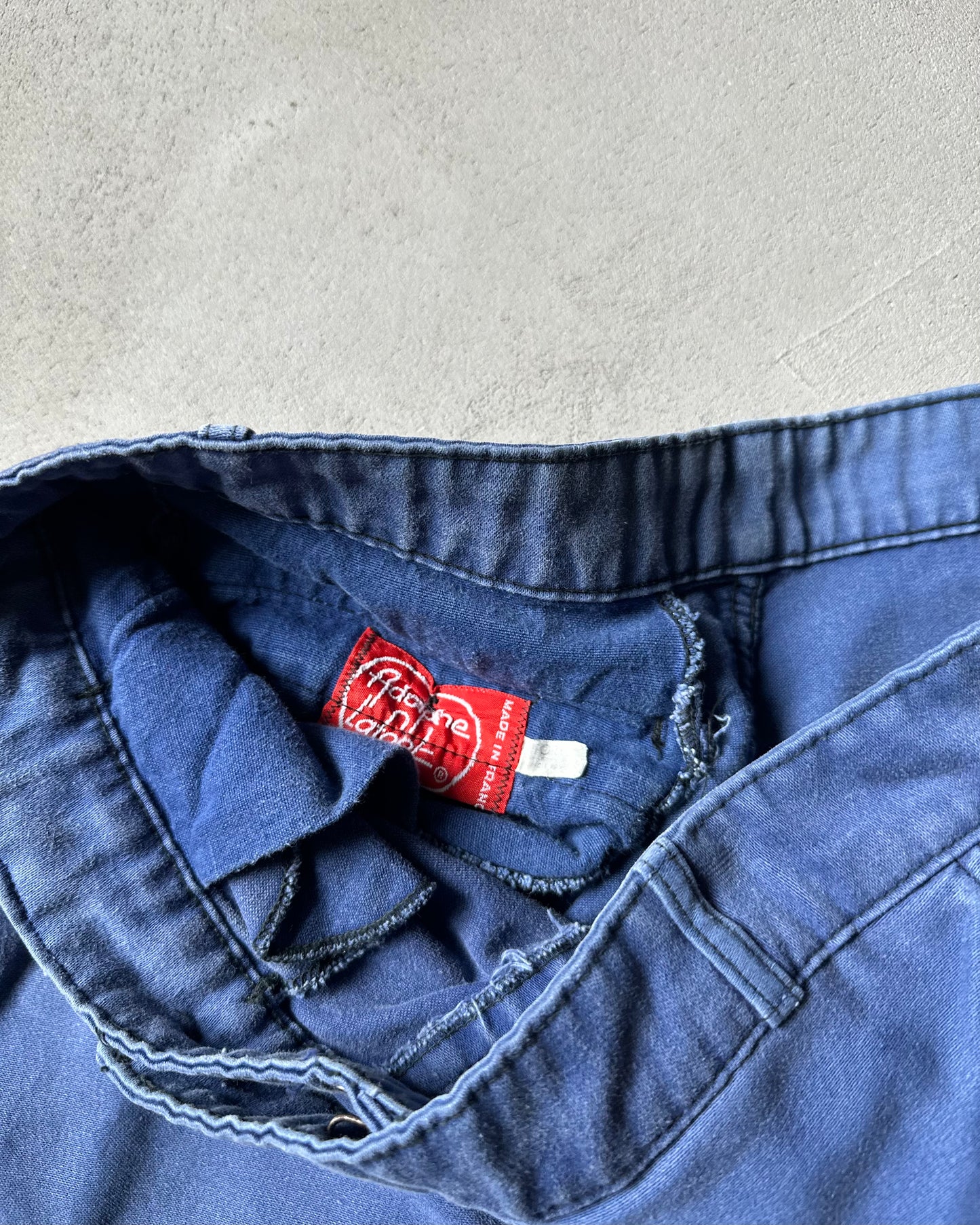 1970s - Distressed Blue Adolphe Lafont French Trousers - 32x31