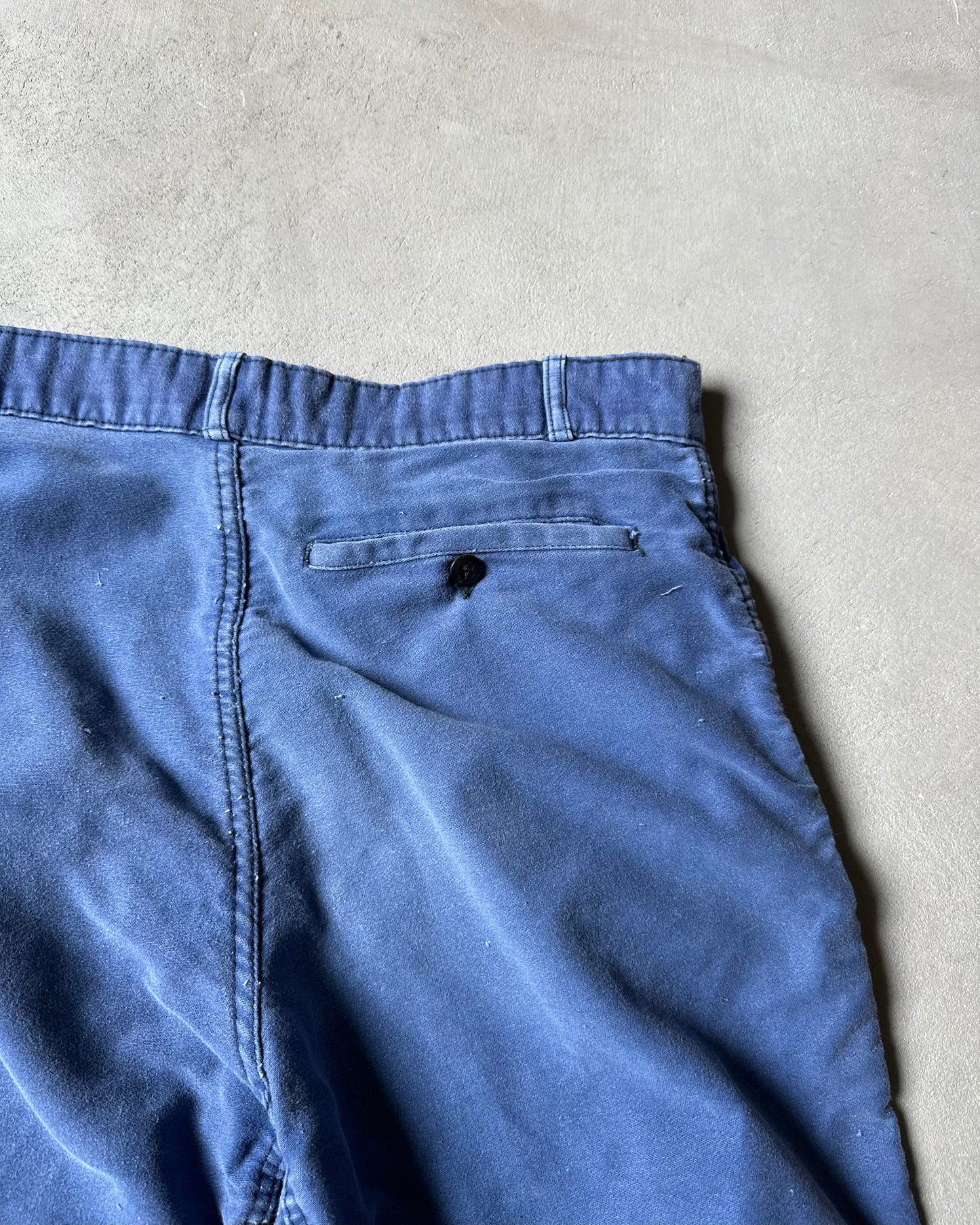 1970s - Distressed Blue Adolphe Lafont French Trousers - 32x31