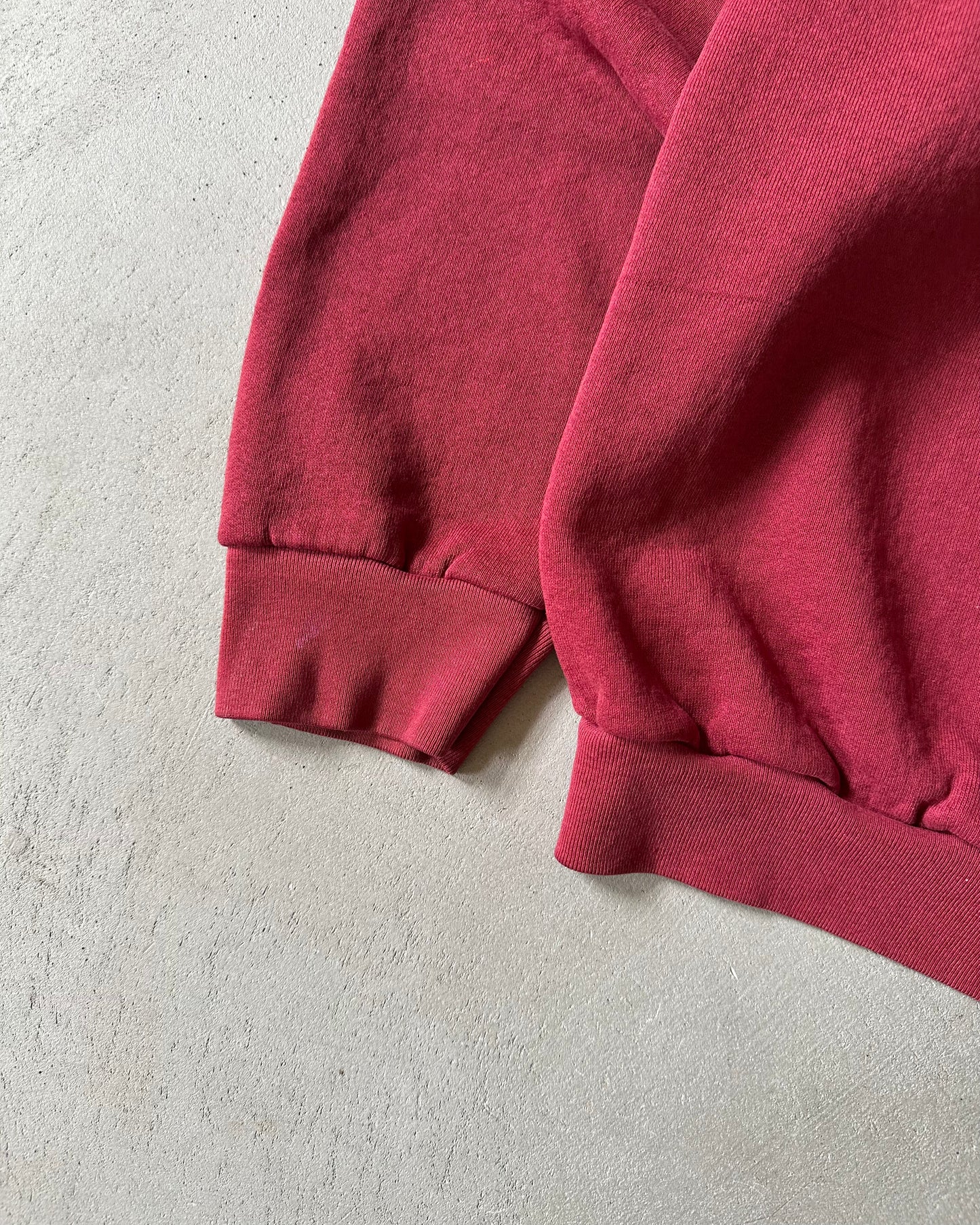 1990s - Faded Burgundy NYC Raglan Crewneck - XL