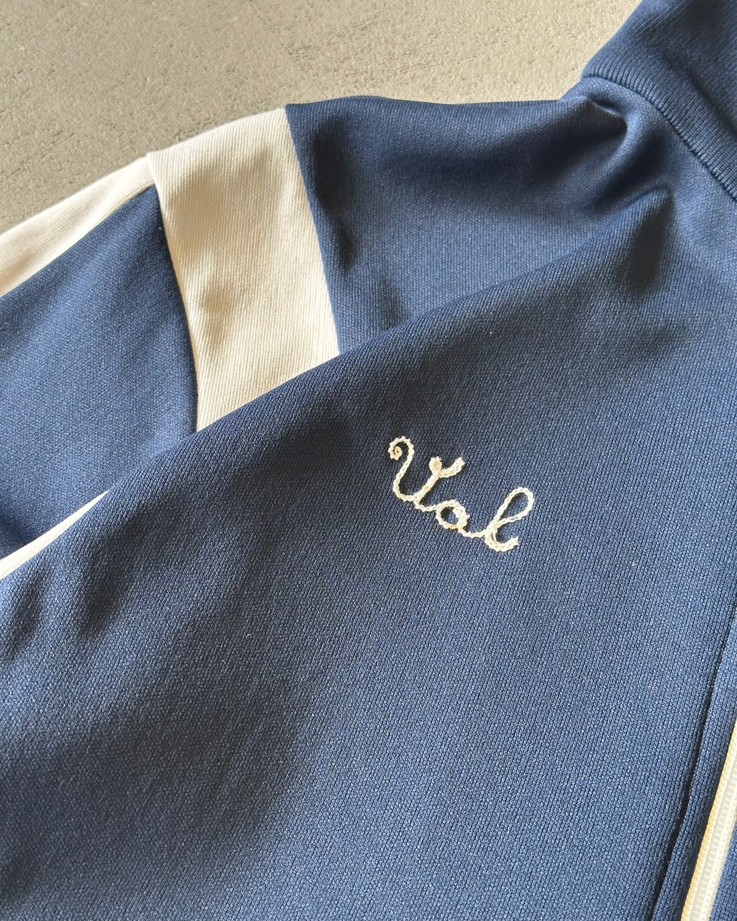 1980s - Navy/White World of Health Track Jacket - S