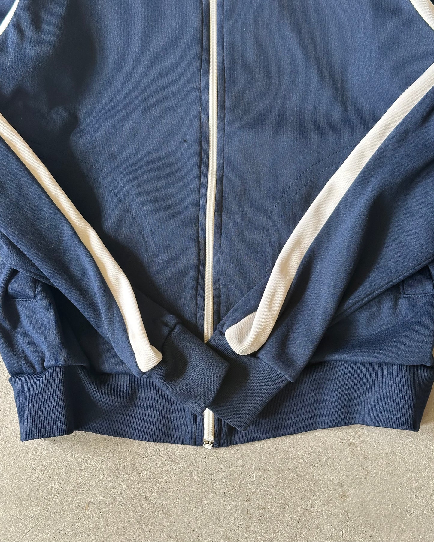 1980s - Navy/White World of Health Track Jacket - S