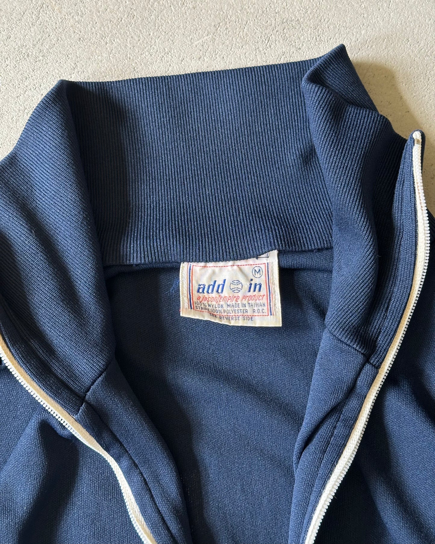 1980s - Navy/White World of Health Track Jacket - S
