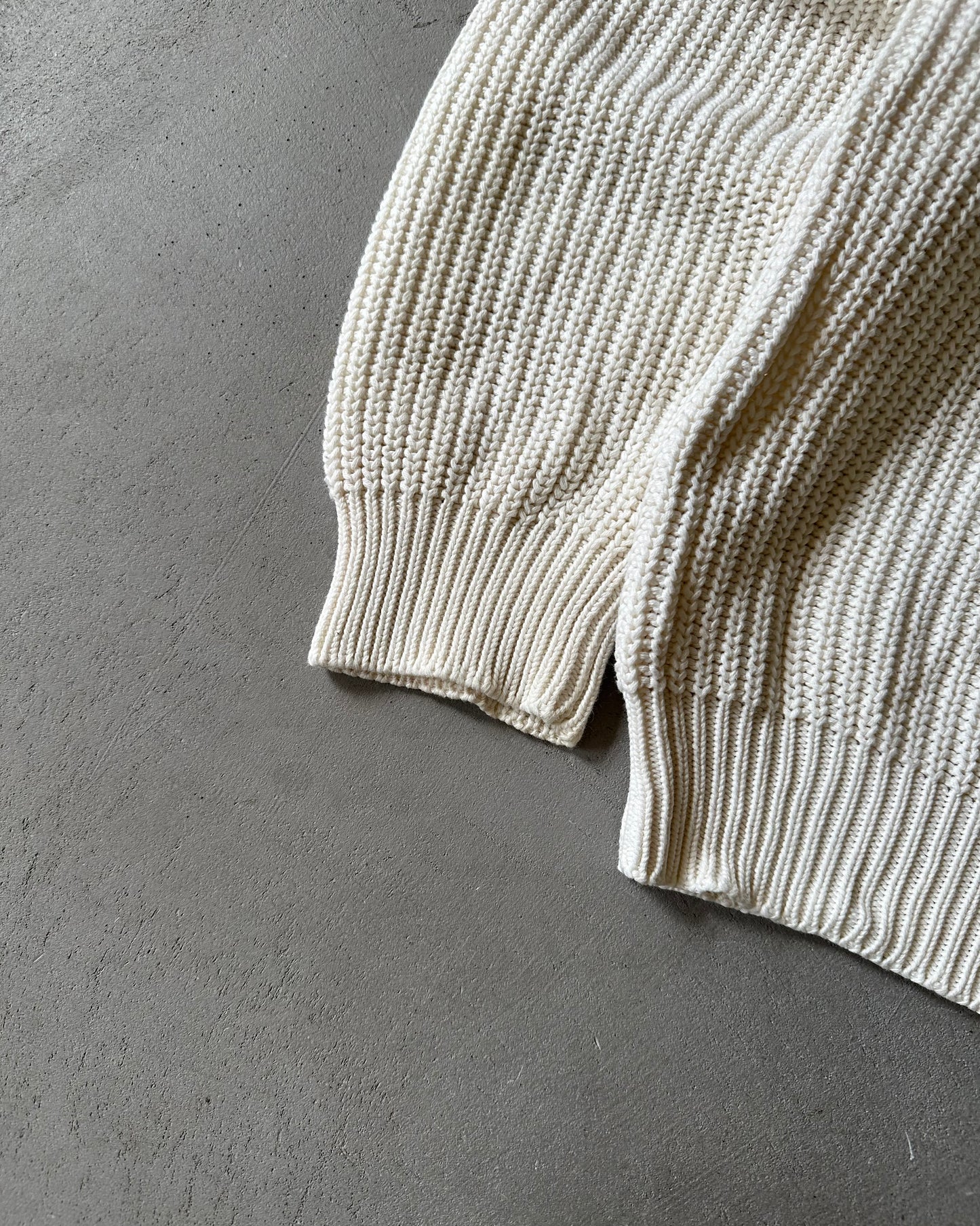 1990s - Cream Eddie Bauer Knitted Sweater - S